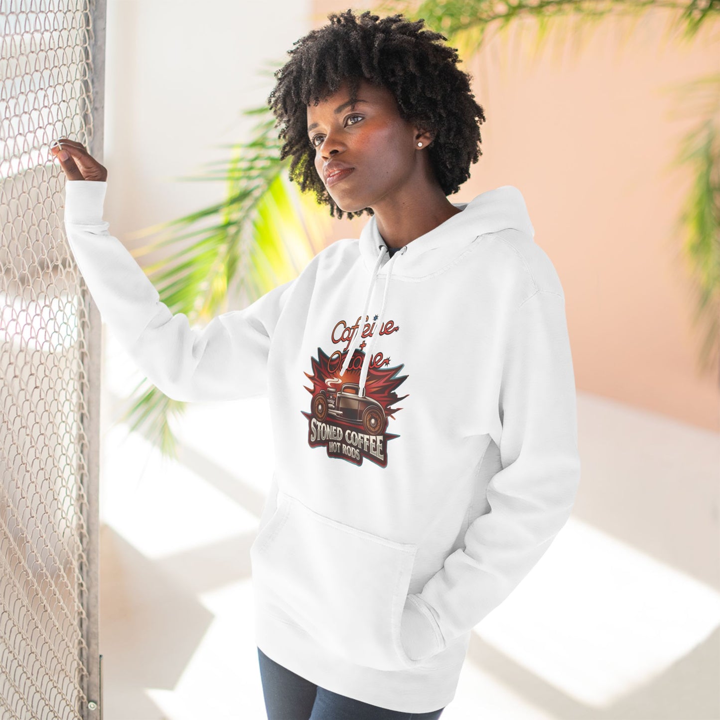 Fleece Hoodie - Stoned Coffee Co Hot Rods Caffeine + Octane