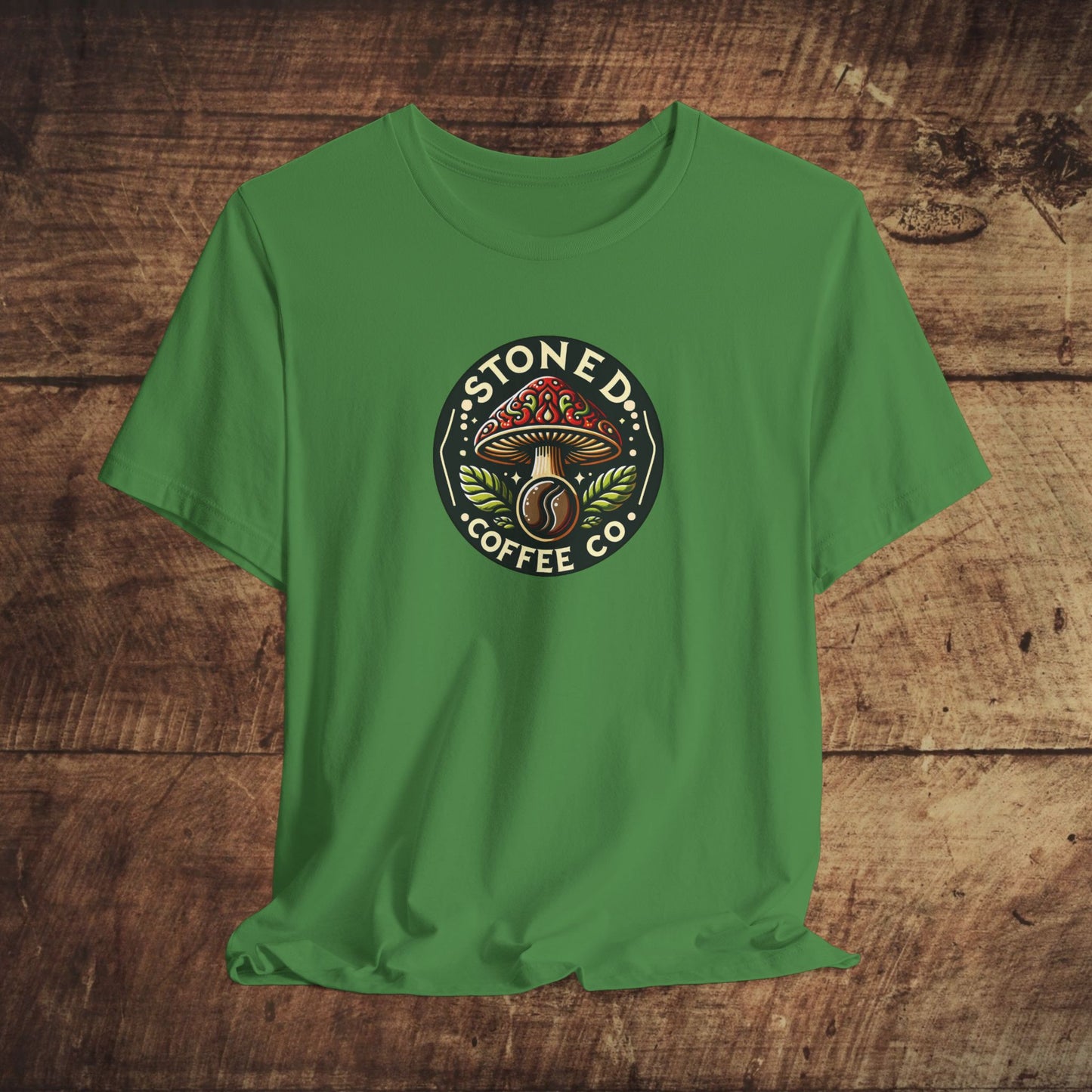 T-Shirt Stoned Coffee Company Mushroom Logo Unisex Jersey Short Sleeve Tee