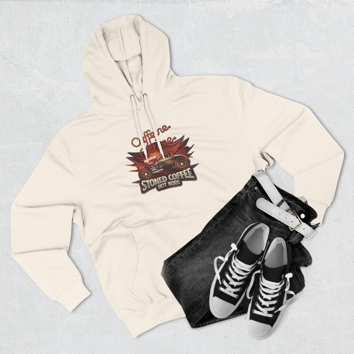 Fleece Hoodie - Stoned Coffee Co Hot Rods Caffeine + Octane