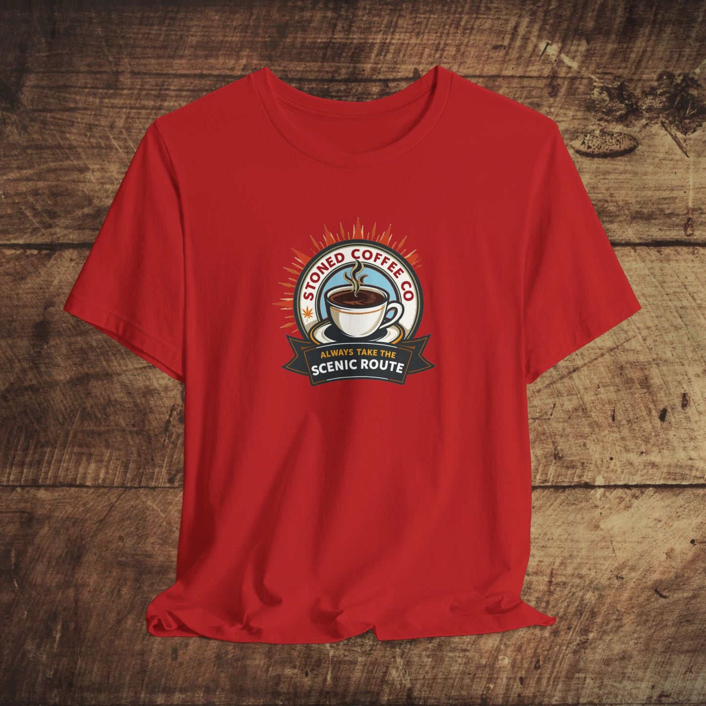 T-Shirt - Stoned Coffee Company, Always Take the Scenic Route