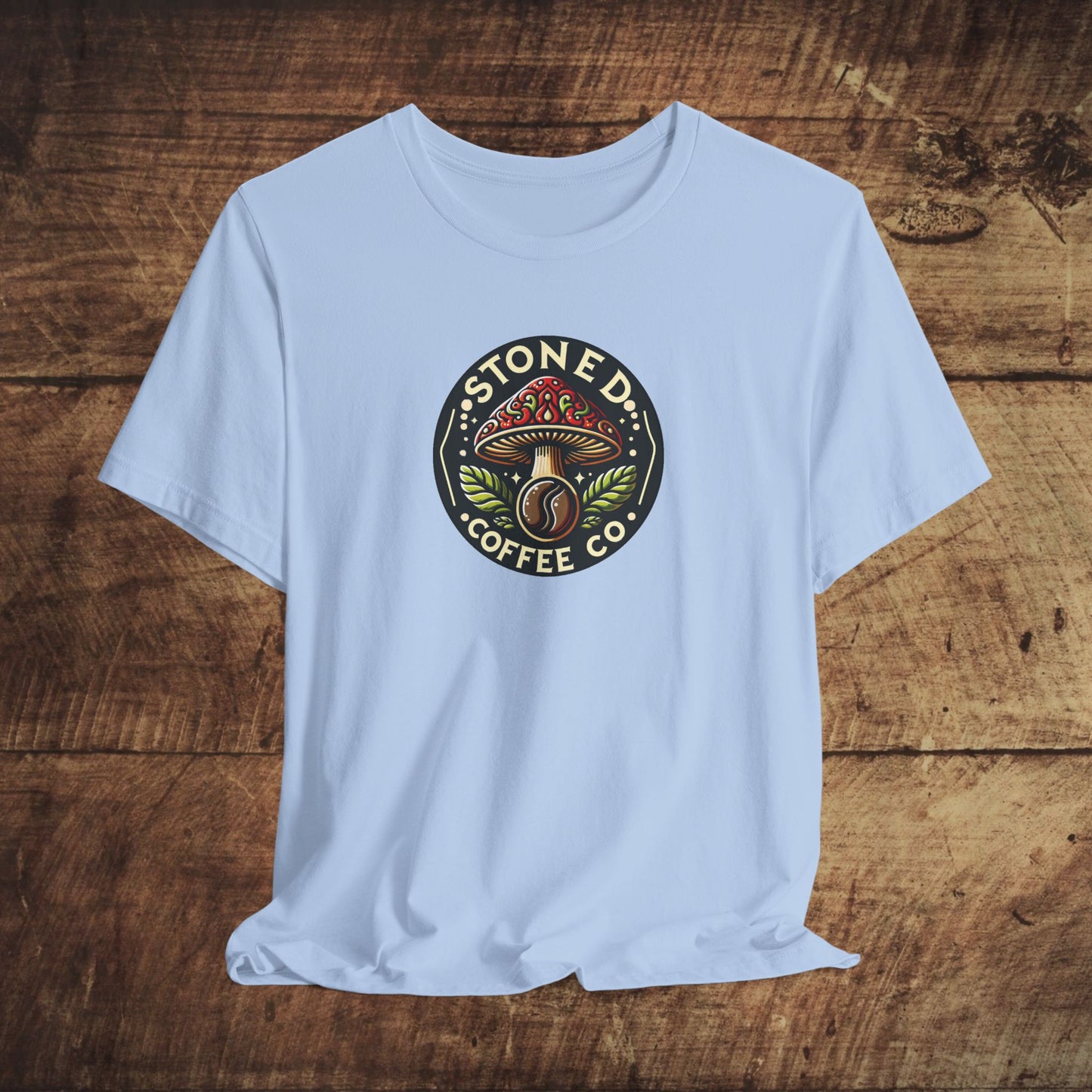 T-Shirt Stoned Coffee Company Mushroom Logo Unisex Jersey Short Sleeve Tee