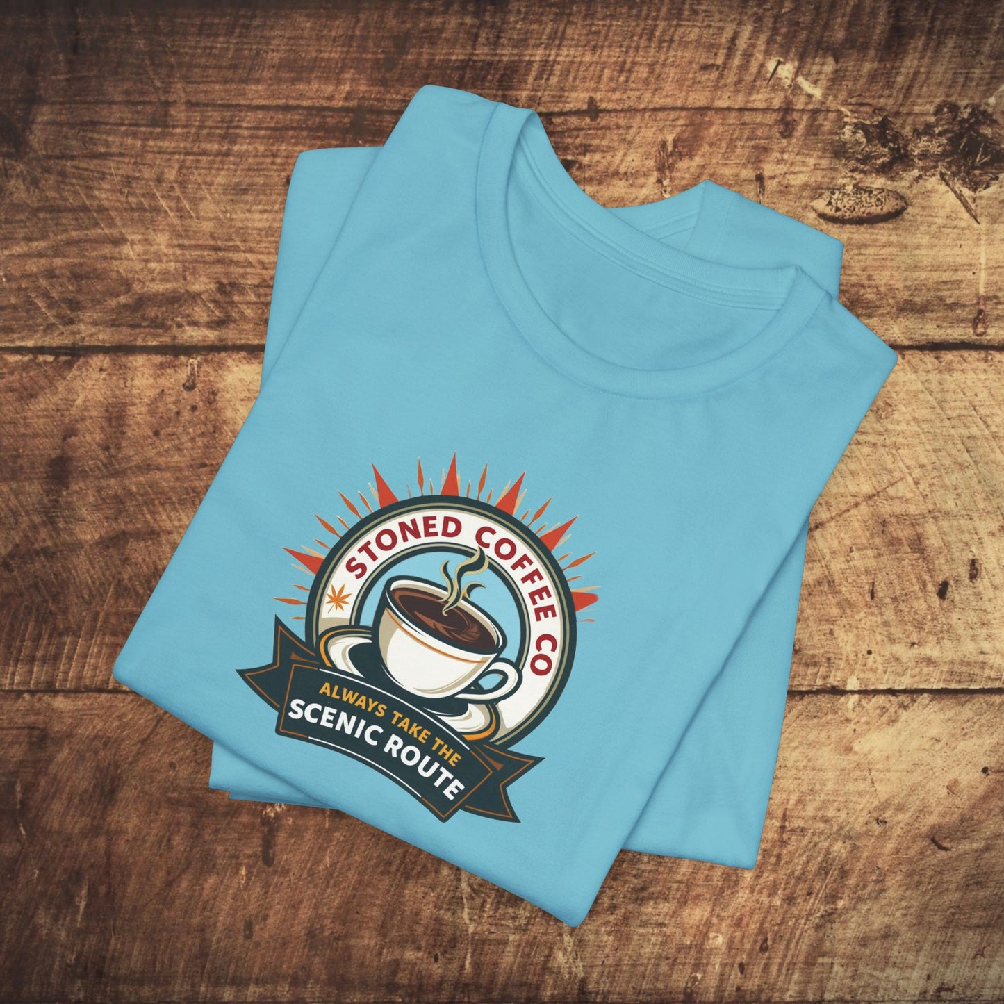 T-Shirt - Stoned Coffee Company, Always Take the Scenic Route
