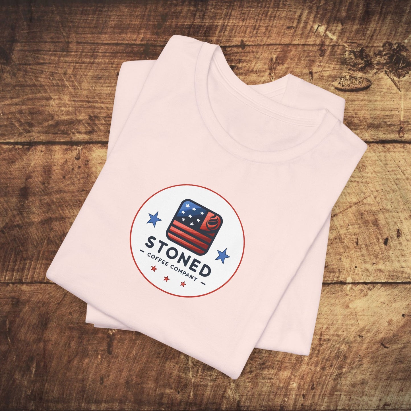 Stoned Coffee Company Unisex Tee - USA Flag Logo 3