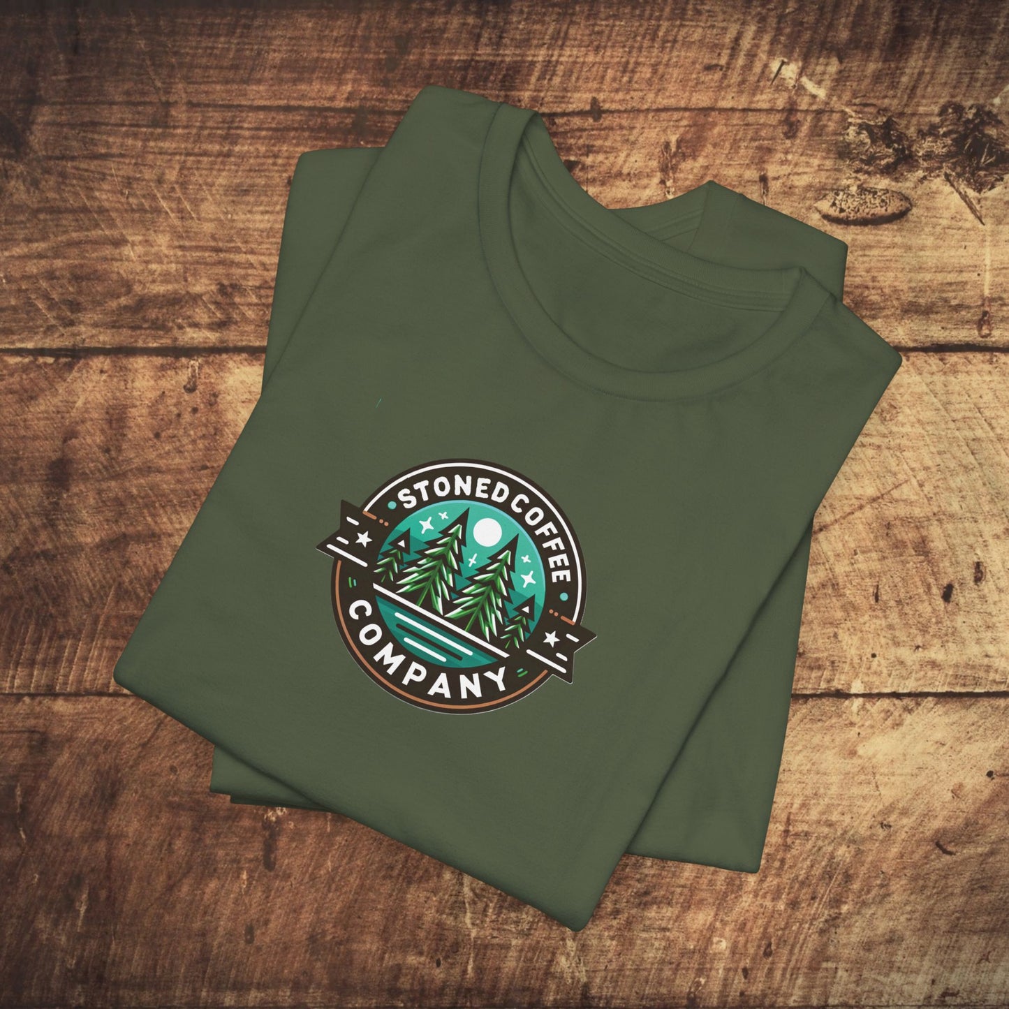 T-Shirt Stoned Coffee Company Pine Tree Mountain Unisex Jersey