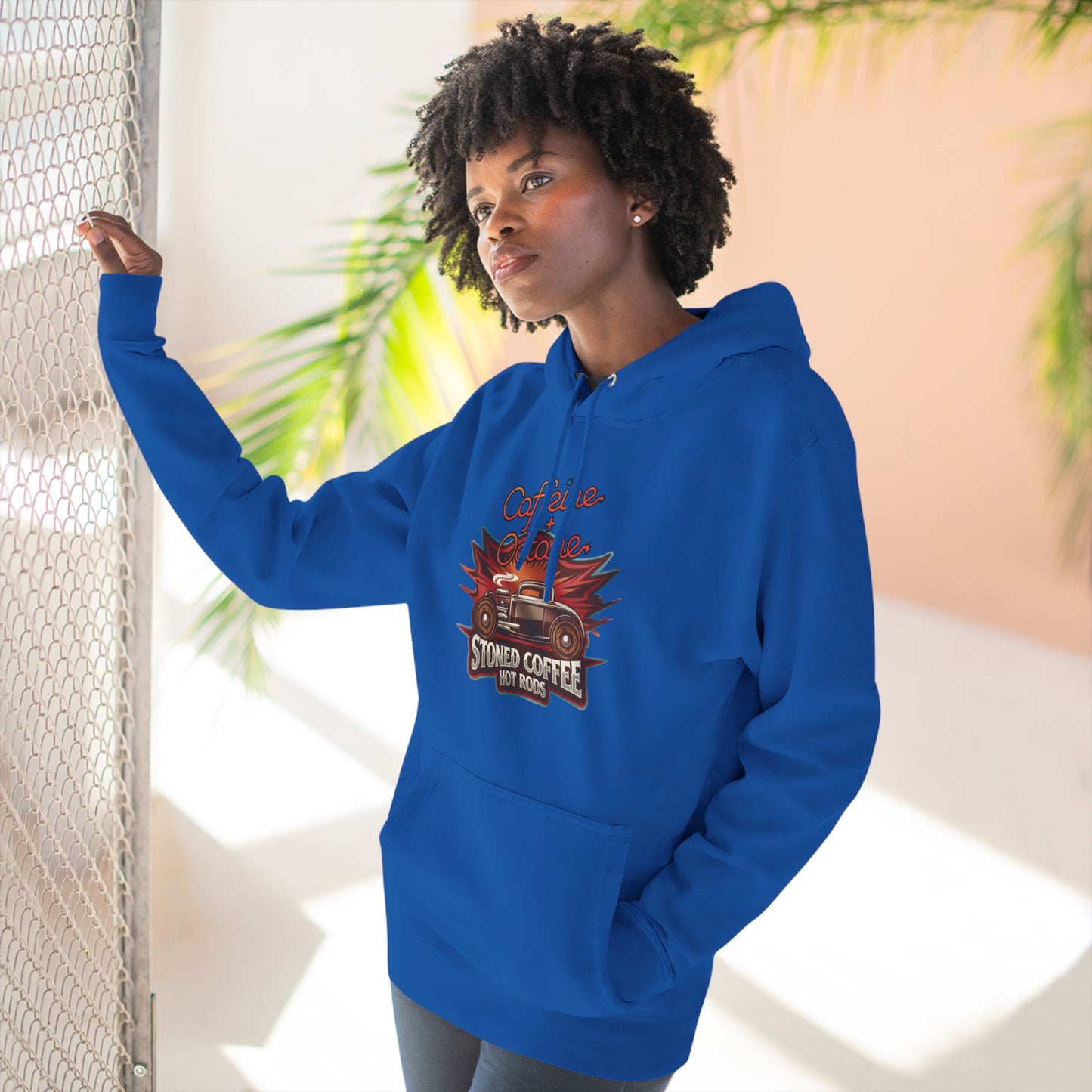Fleece Hoodie - Stoned Coffee Co Hot Rods Caffeine + Octane