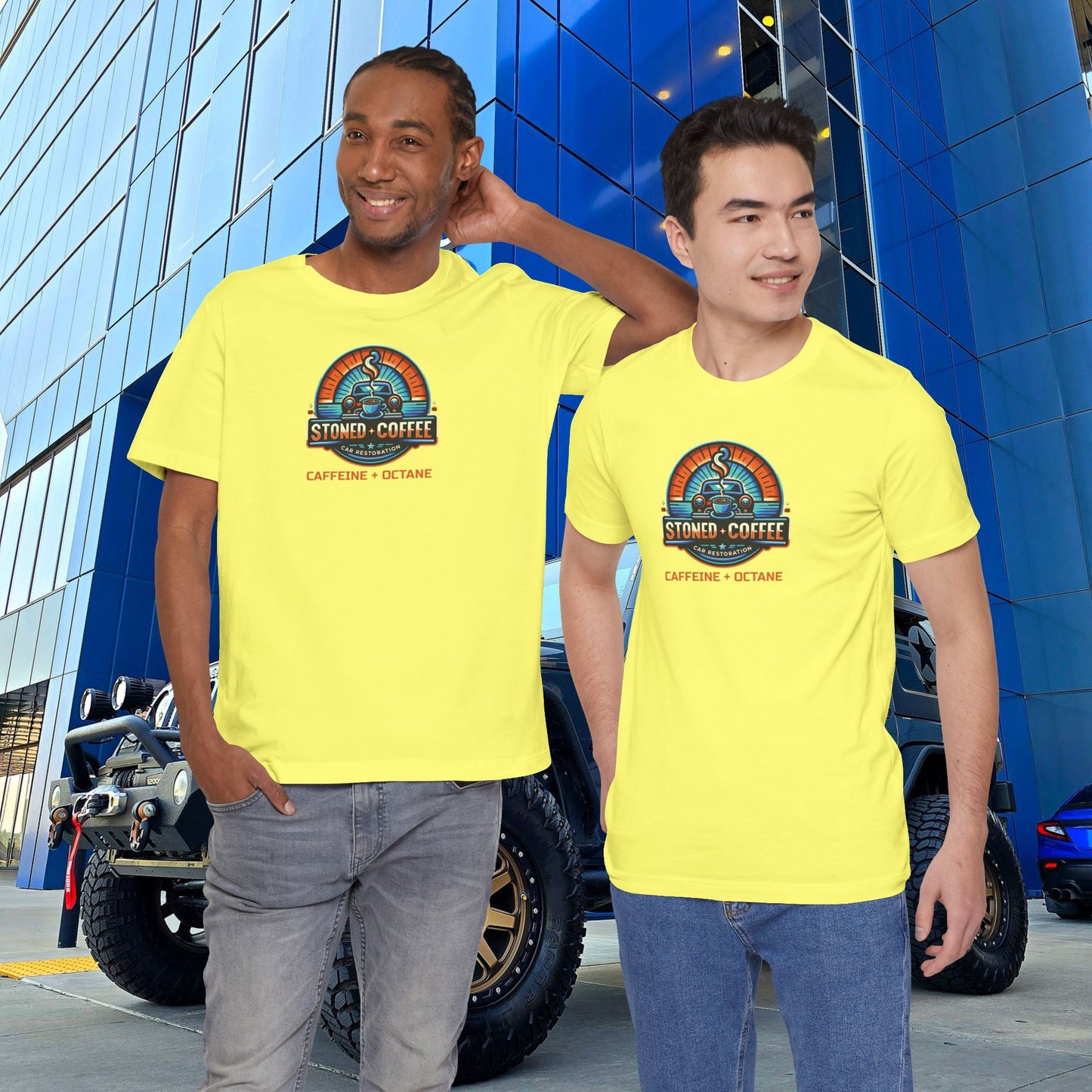 Stoned Coffee Car Restoration Tee Caffeine + Octane