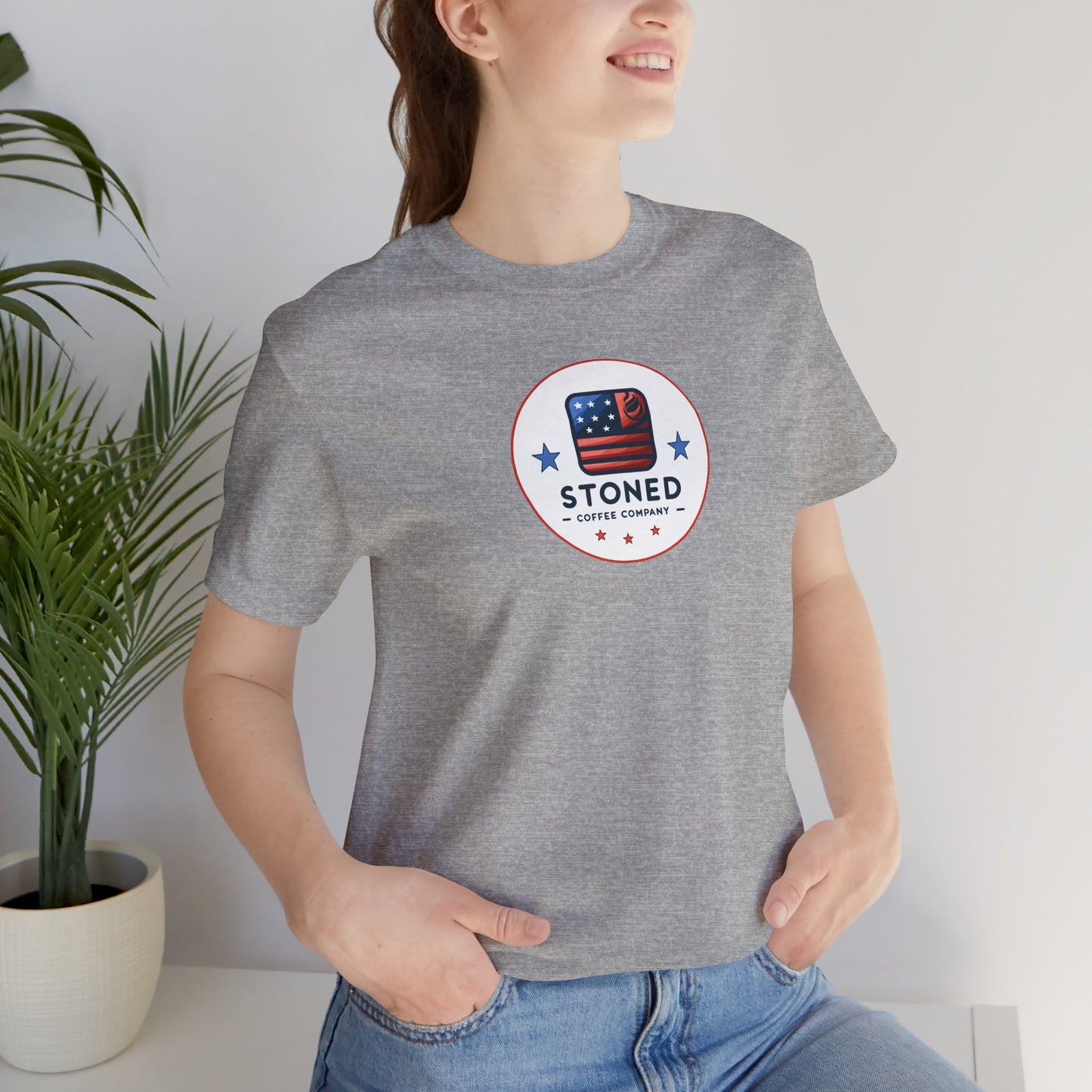 Stoned Coffee Company Unisex Tee - USA Flag Logo 3