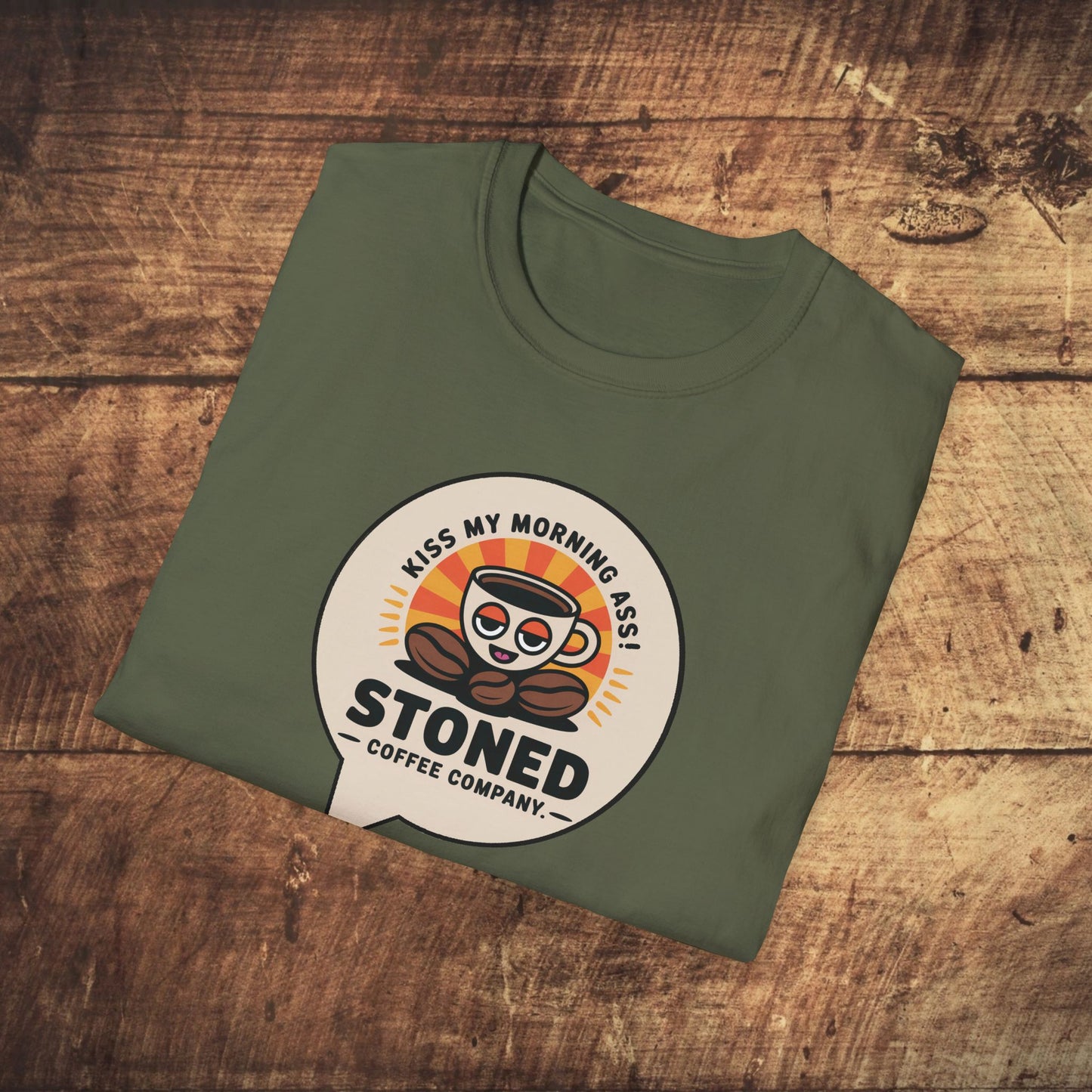 Stoned Coffee Company Kiss My Morning Ass T-Shirt