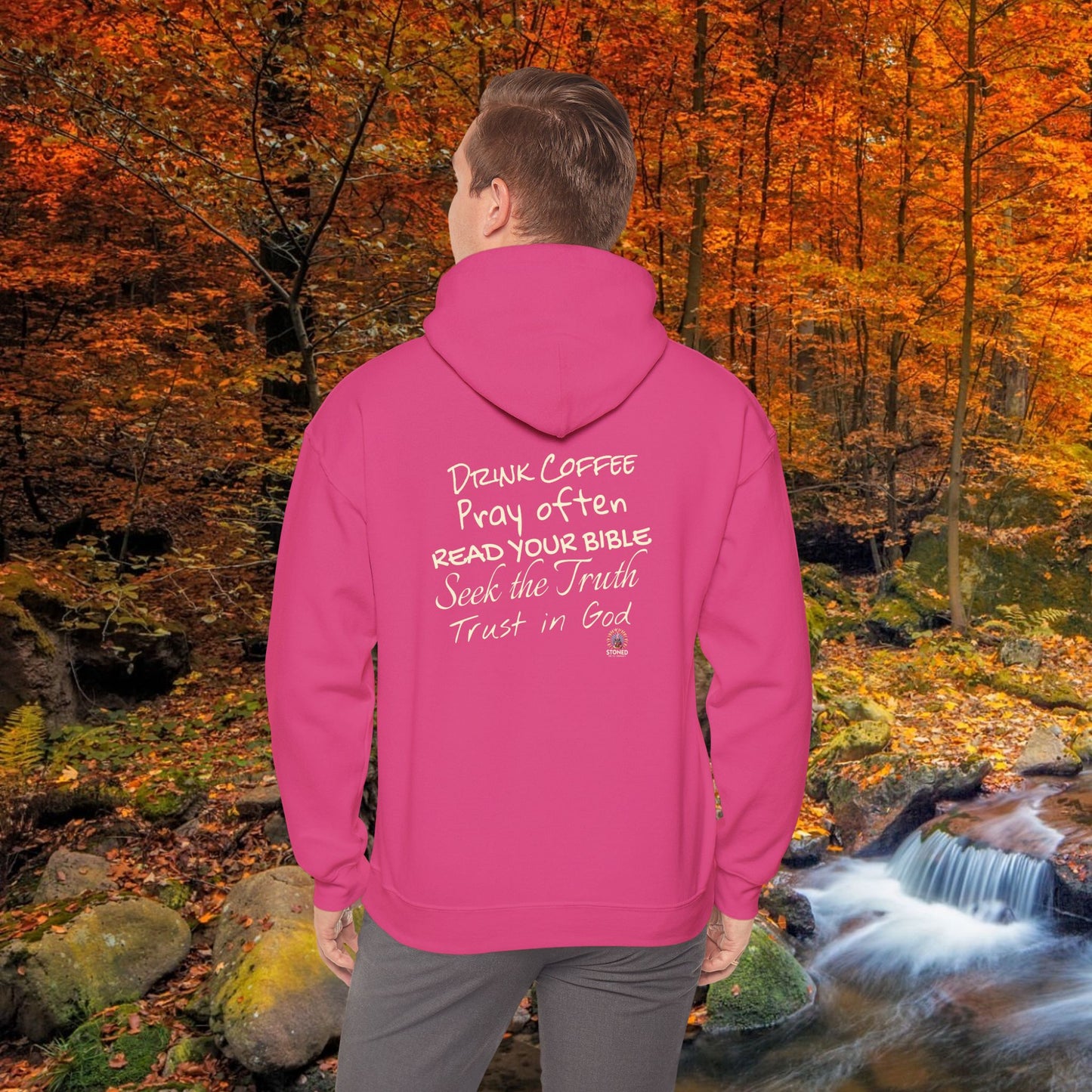 STONED COFFEE COMPANY HOODIE, Pray Often, Read Your Bible, Seek the Truth, Trust in God