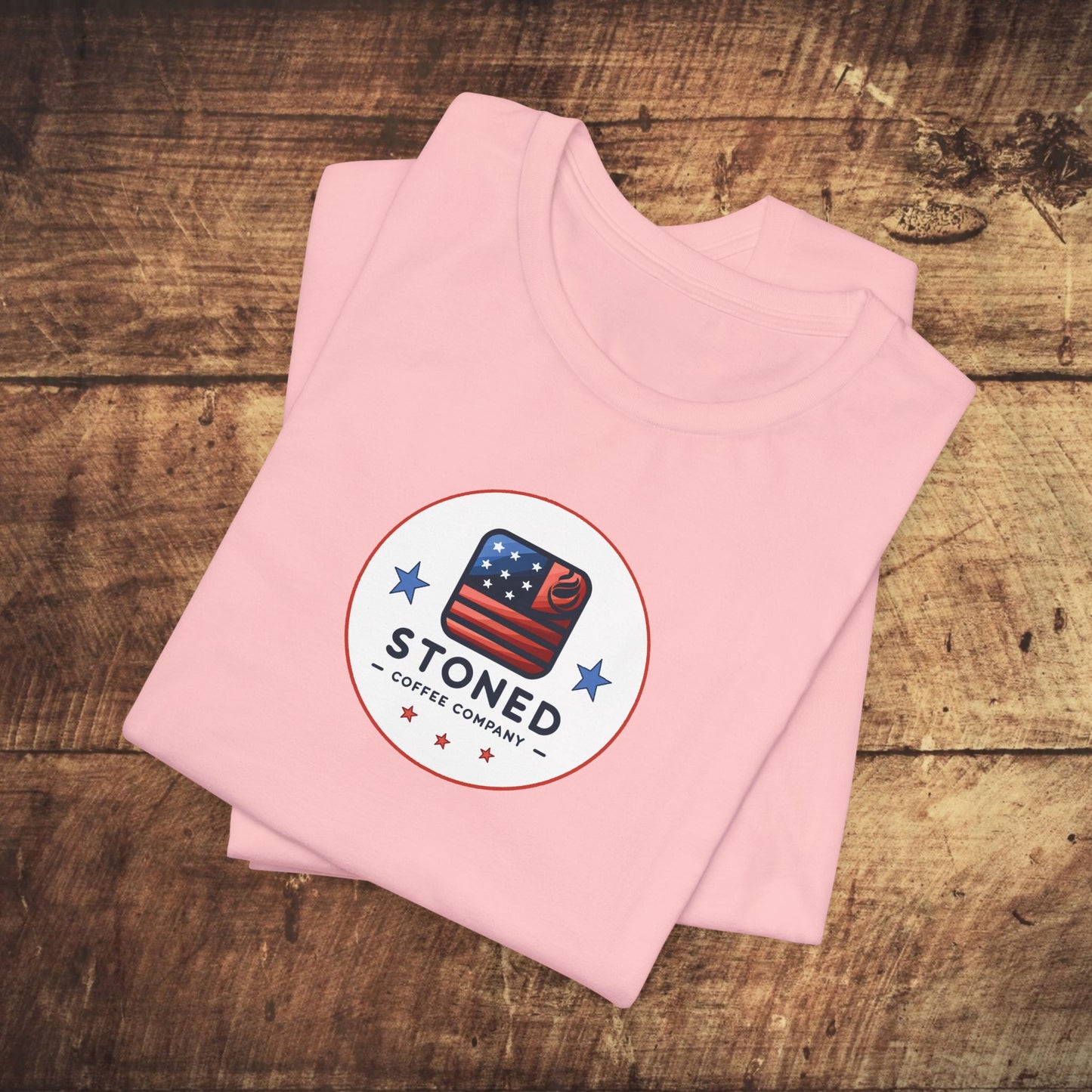Stoned Coffee Company Unisex Tee - USA Flag Logo 3