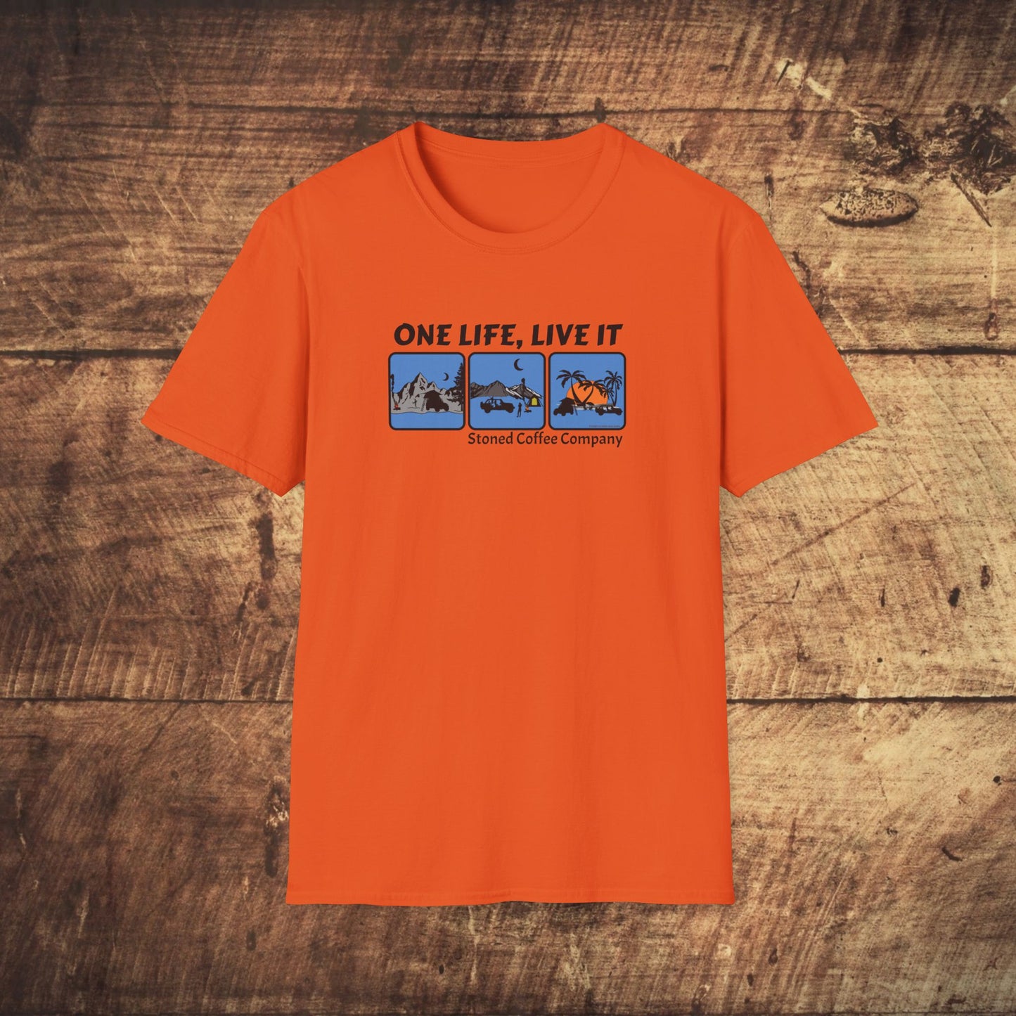 T-Shirt Stoned Coffee Co One Life Live it Design