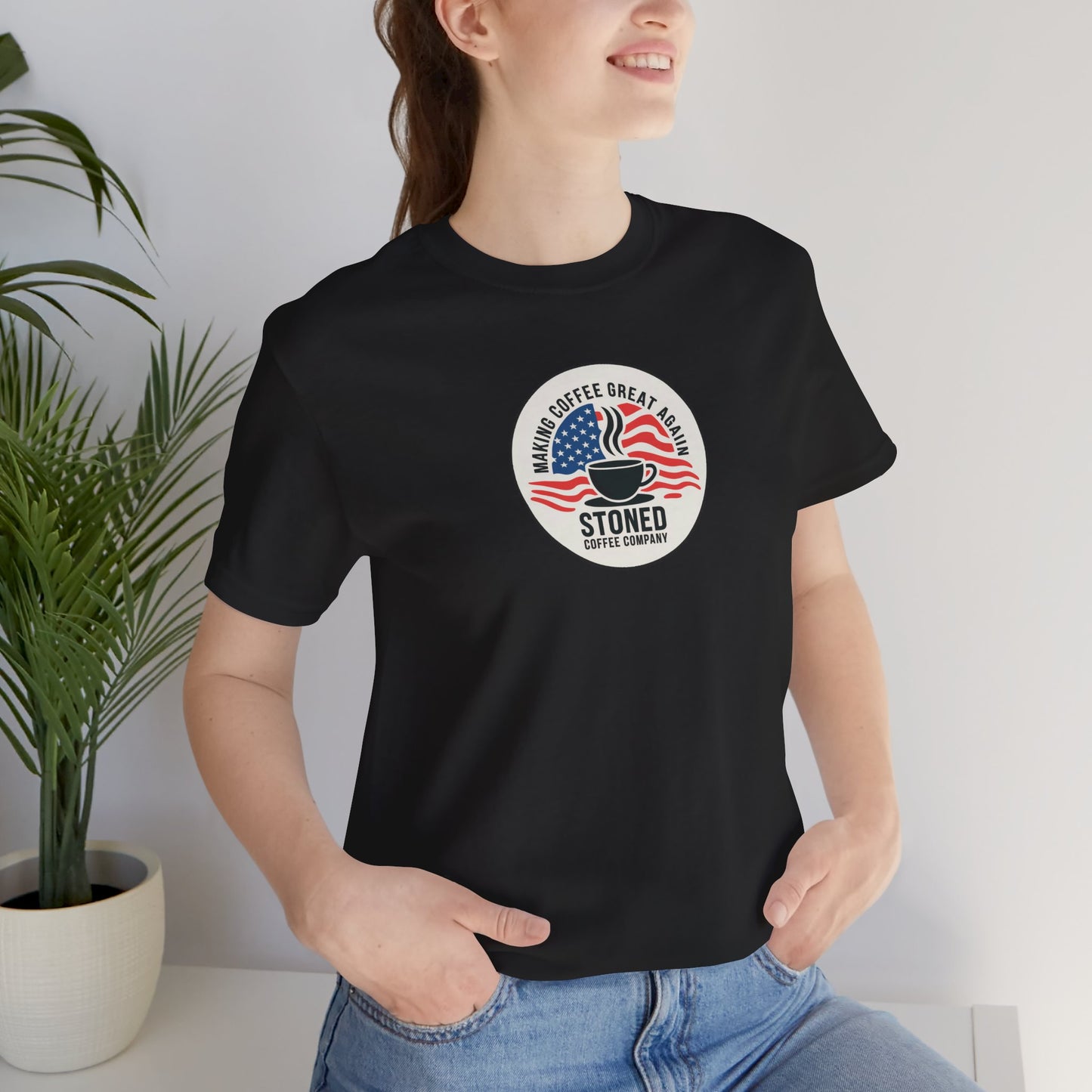 Stoned Coffee Unisex Tee - Making Coffee Great Again