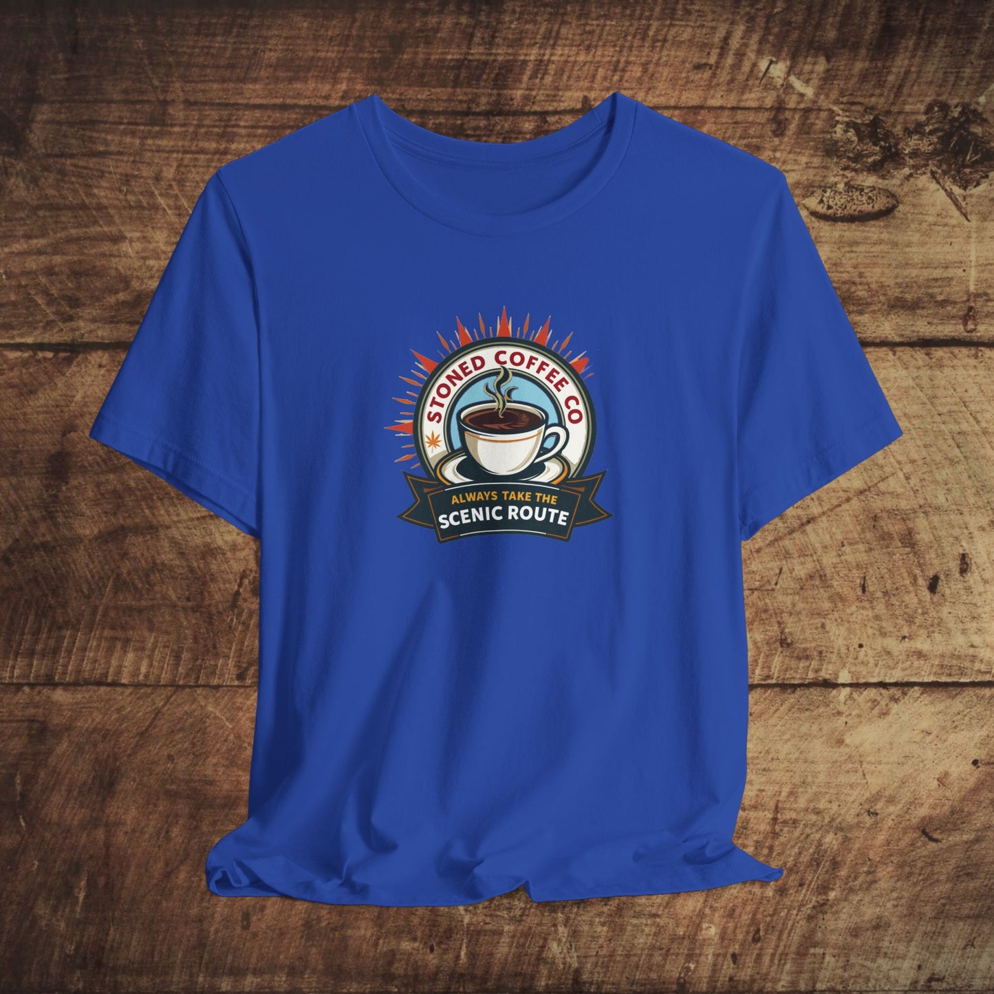 T-Shirt - Stoned Coffee Company, Always Take the Scenic Route