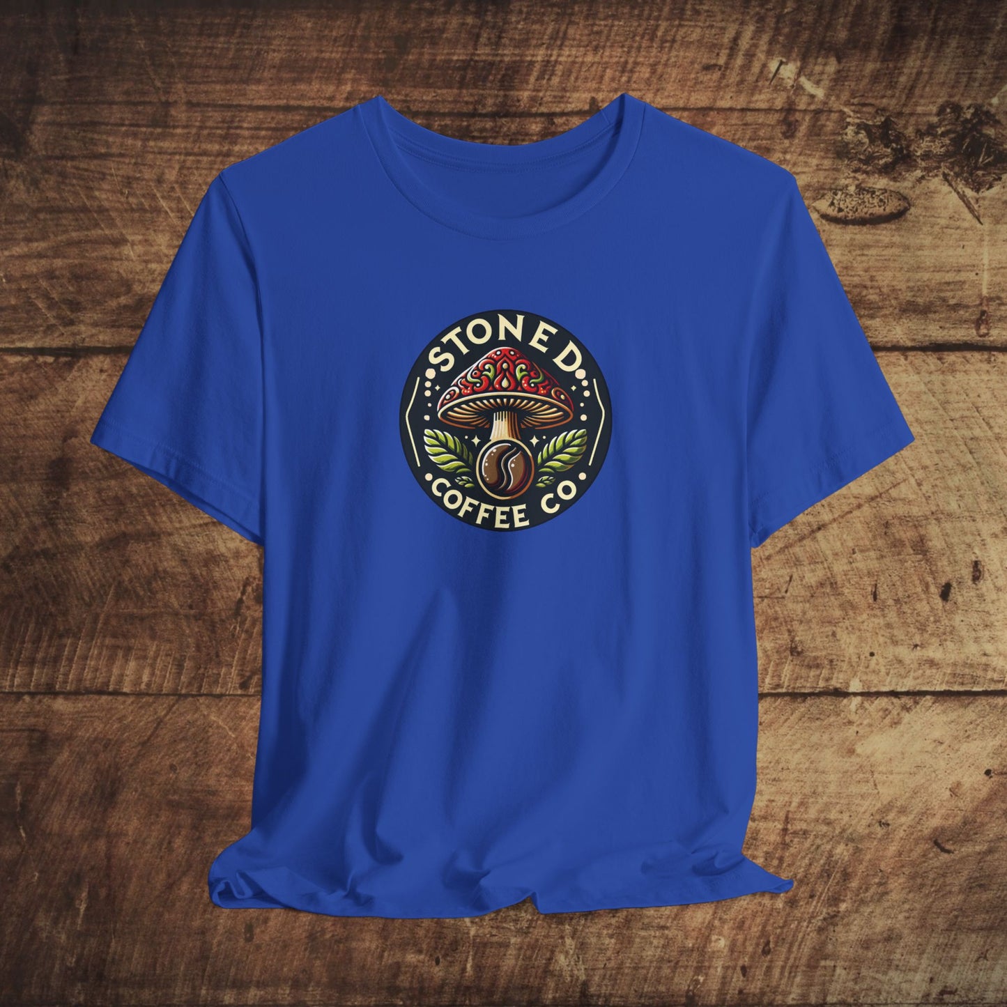 T-Shirt Stoned Coffee Company Mushroom Logo Unisex Jersey Short Sleeve Tee