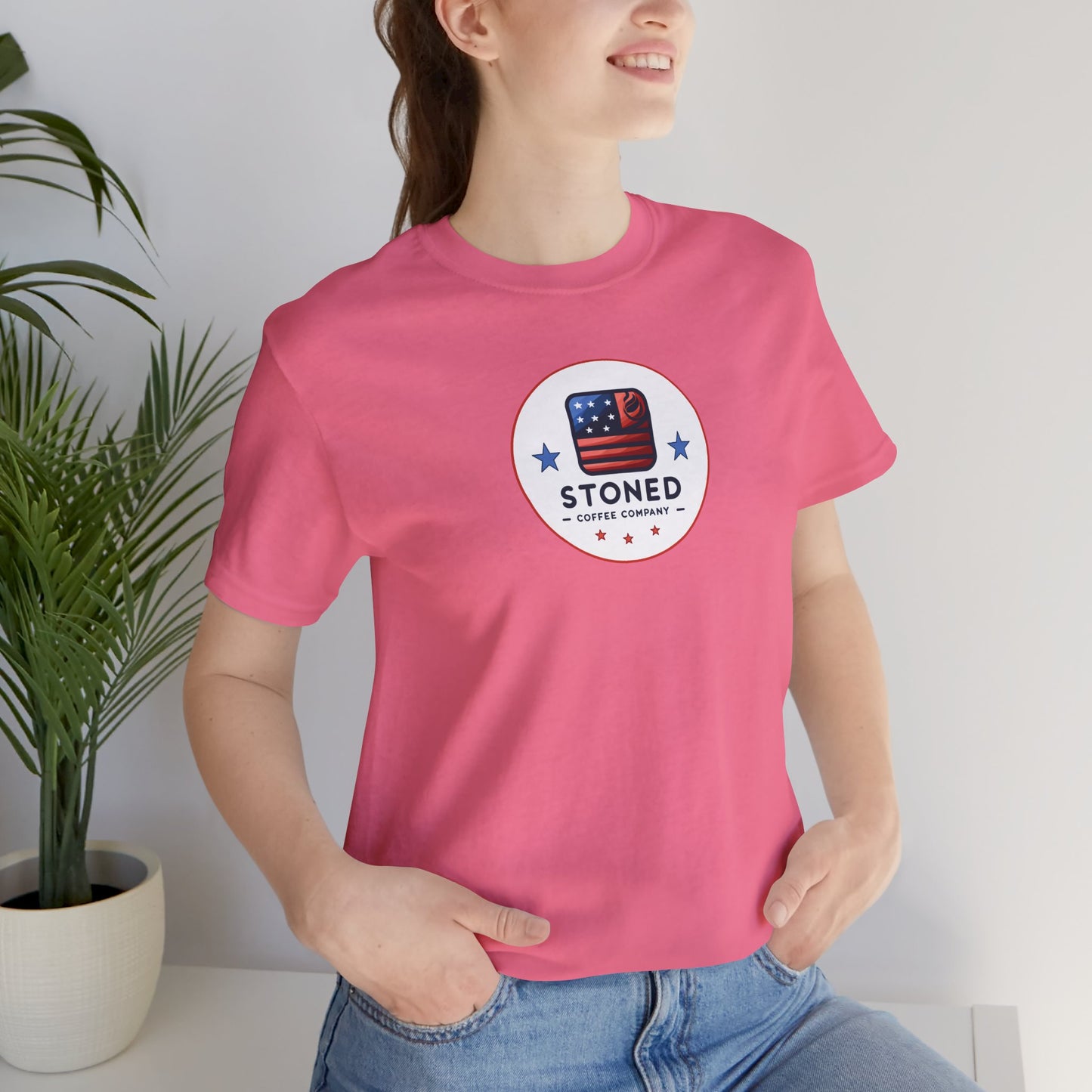 Stoned Coffee Company Unisex Tee - USA Flag Logo 3