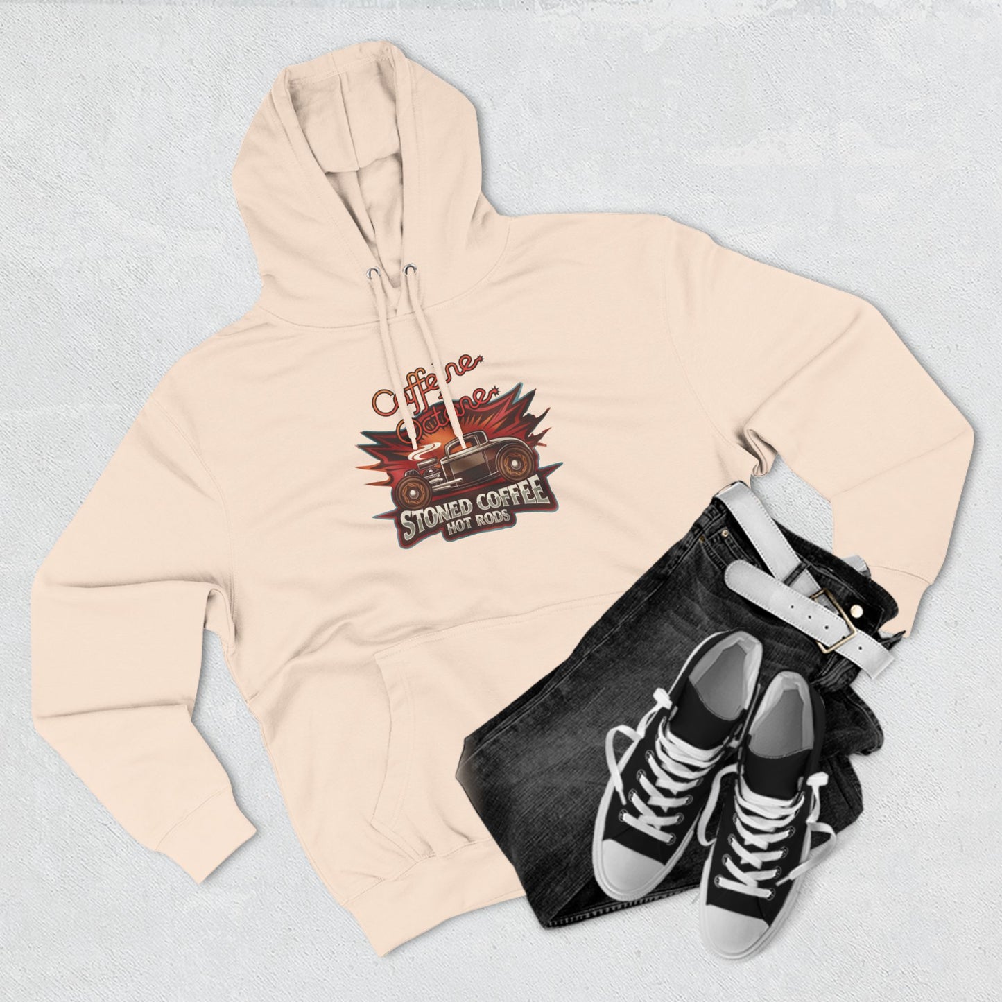 Fleece Hoodie - Stoned Coffee Co Hot Rods Caffeine + Octane
