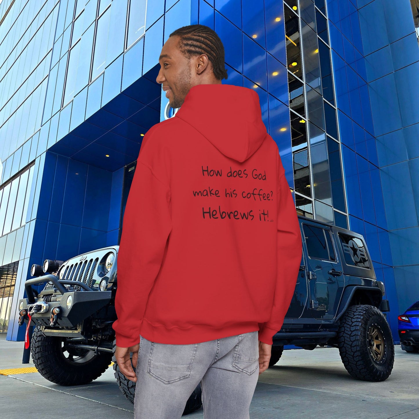 Stoned Coffee Company 'How Does God make his Coffee? Hebrews it' Hoodie