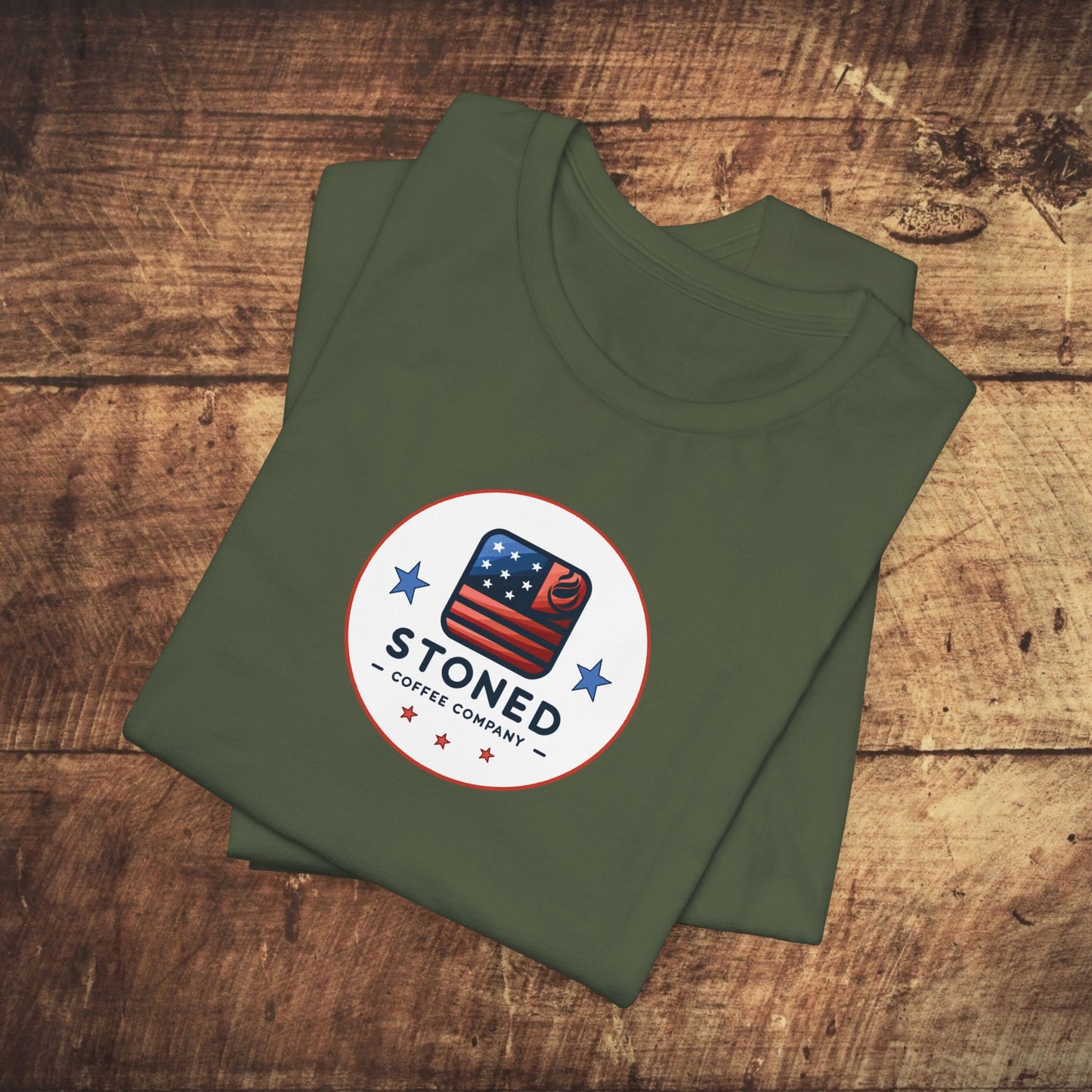 Stoned Coffee Company Unisex Tee - USA Flag Logo 3