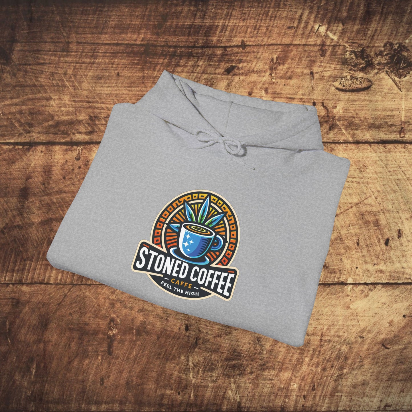 Hooded Sweatshirt Stoned Coffee Company Logo 4 Feel the High