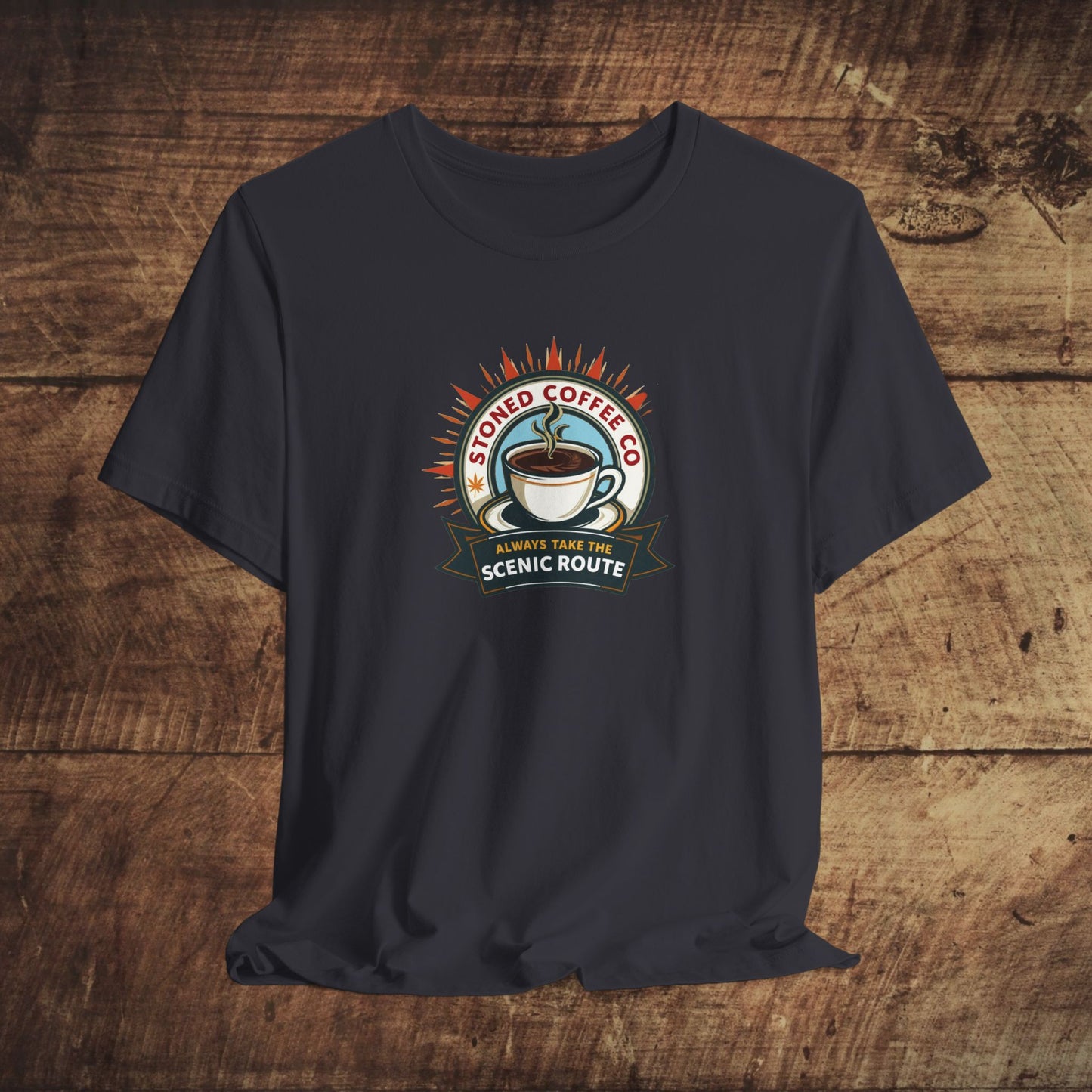 T-Shirt - Stoned Coffee Company, Always Take the Scenic Route