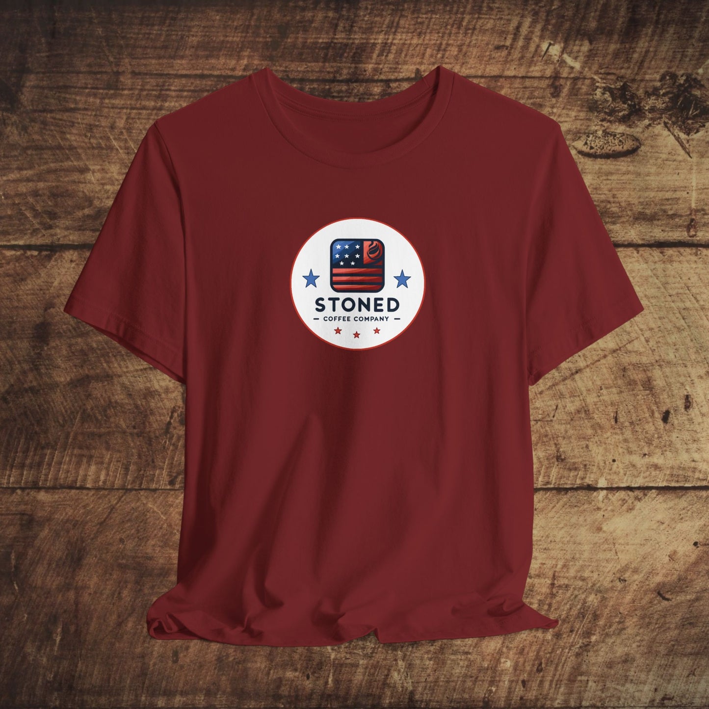 Stoned Coffee Company Unisex Tee - USA Flag Logo 3
