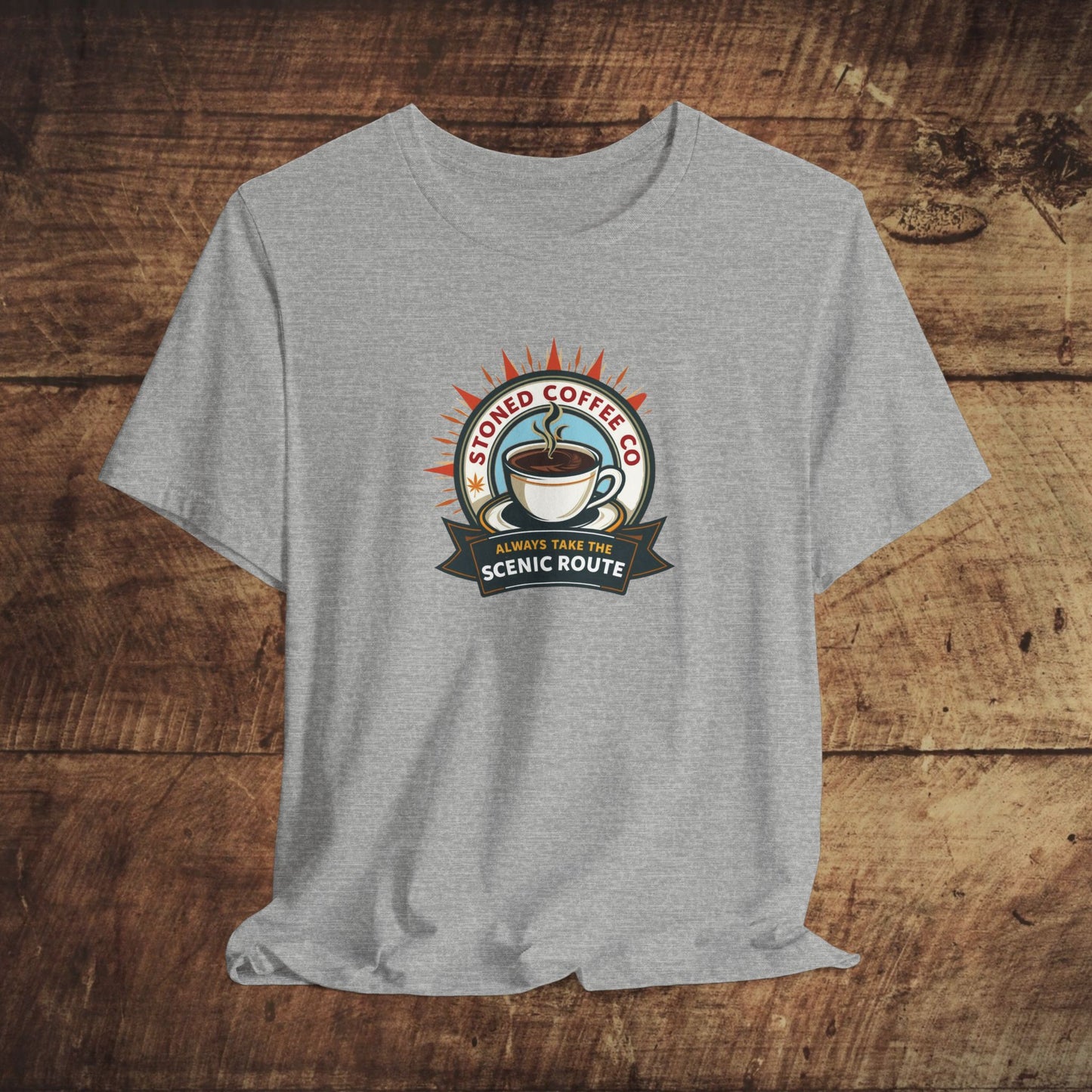 T-Shirt - Stoned Coffee Company, Always Take the Scenic Route