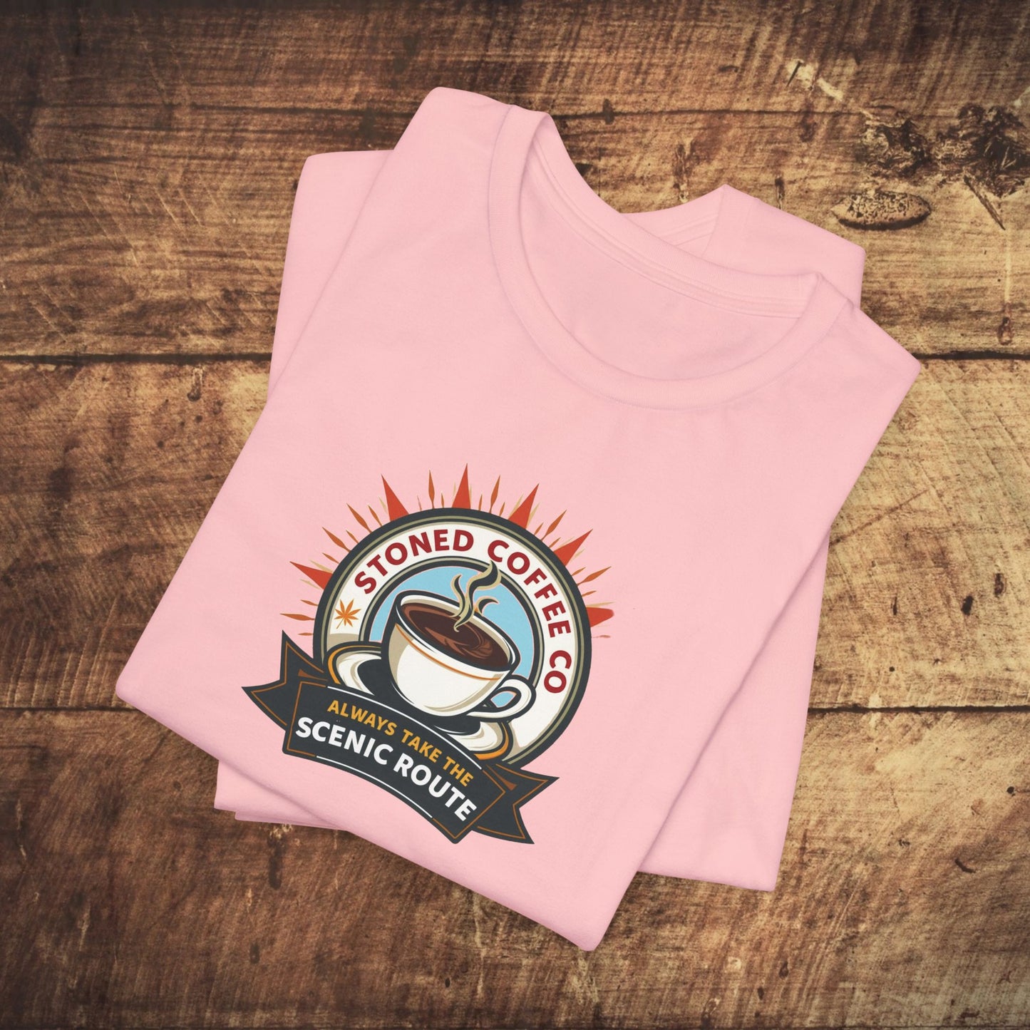 T-Shirt - Stoned Coffee Company, Always Take the Scenic Route
