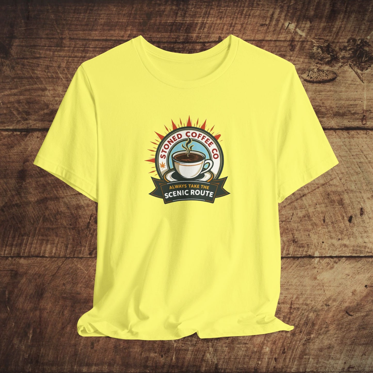 T-Shirt - Stoned Coffee Company, Always Take the Scenic Route
