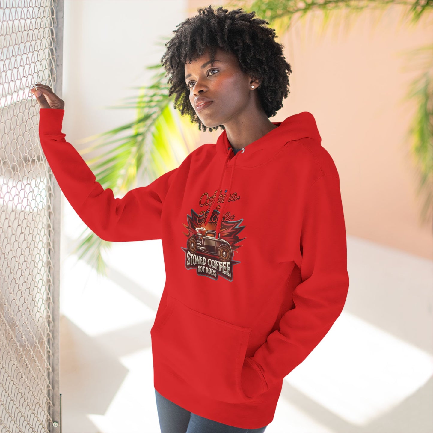 Fleece Hoodie - Stoned Coffee Co Hot Rods Caffeine + Octane