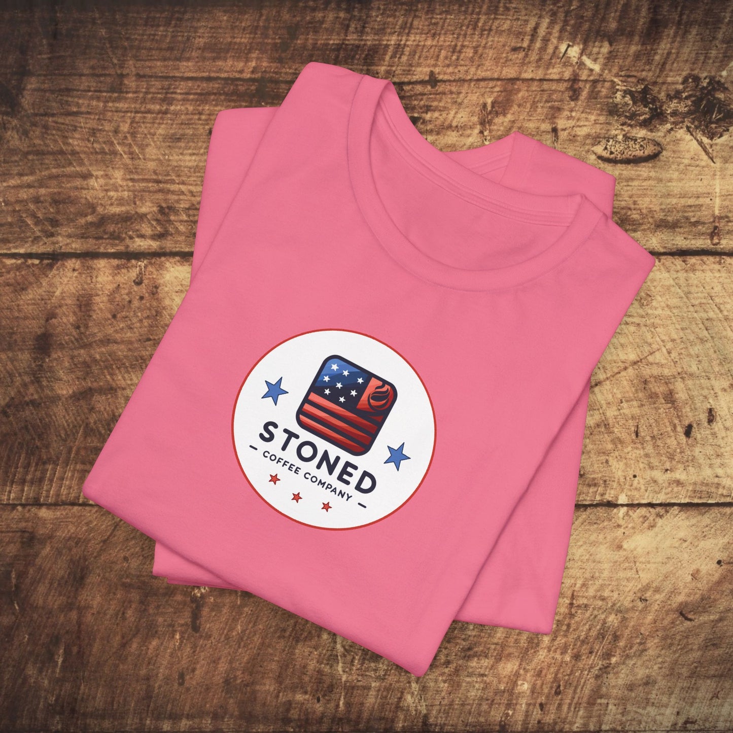 Stoned Coffee Company Unisex Tee - USA Flag Logo 3