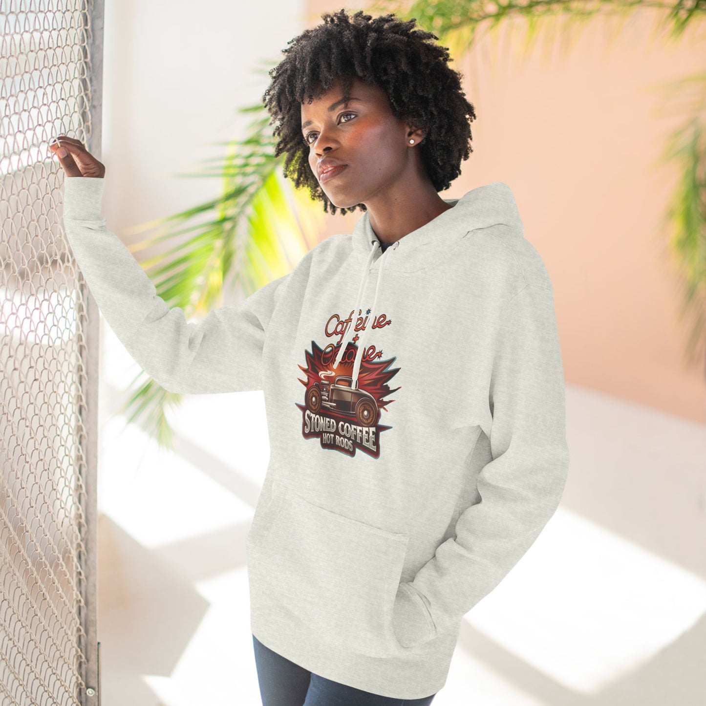 Fleece Hoodie - Stoned Coffee Co Hot Rods Caffeine + Octane