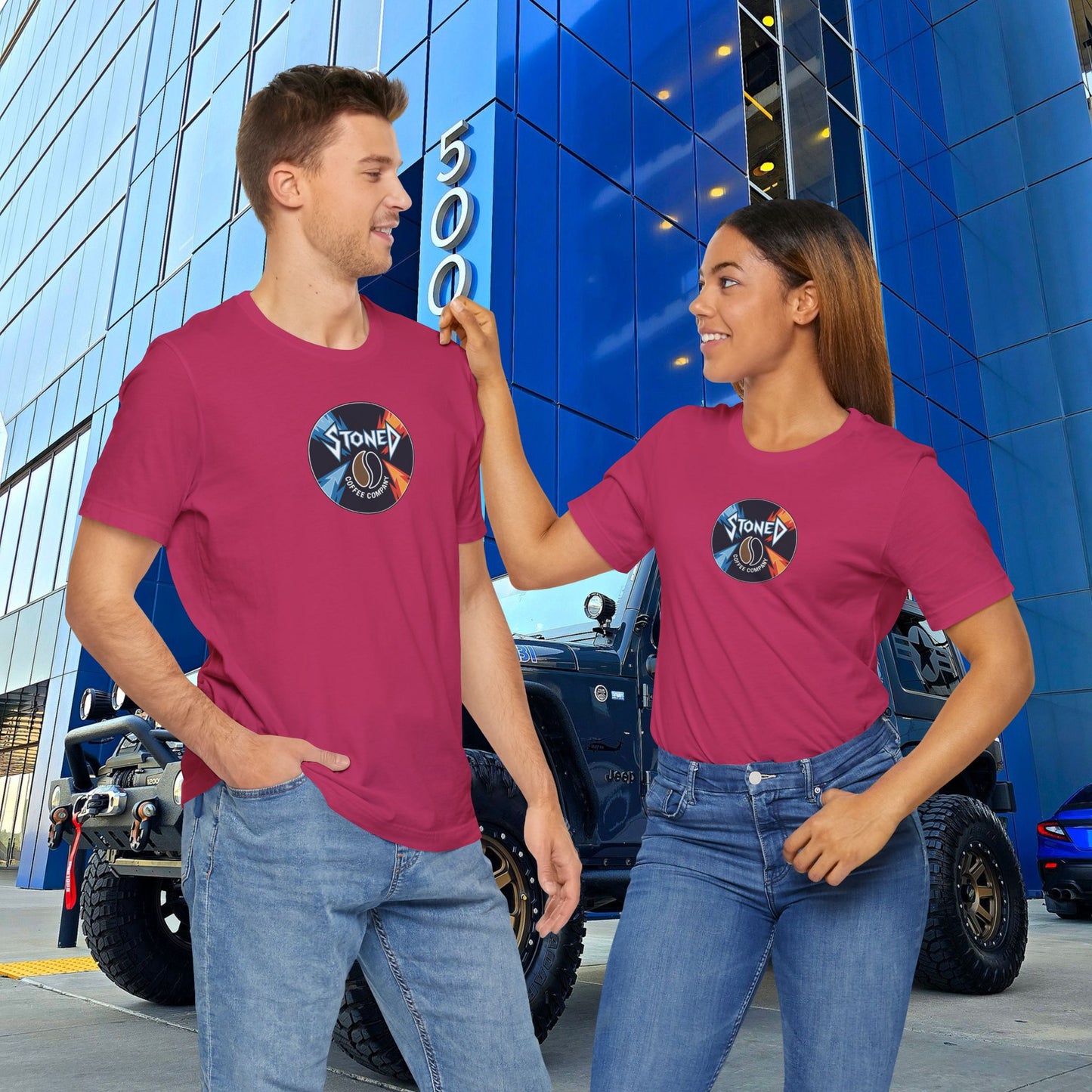 Stoned Coffee Company Heavy Metal Record Label Tee - Unisex Jersey