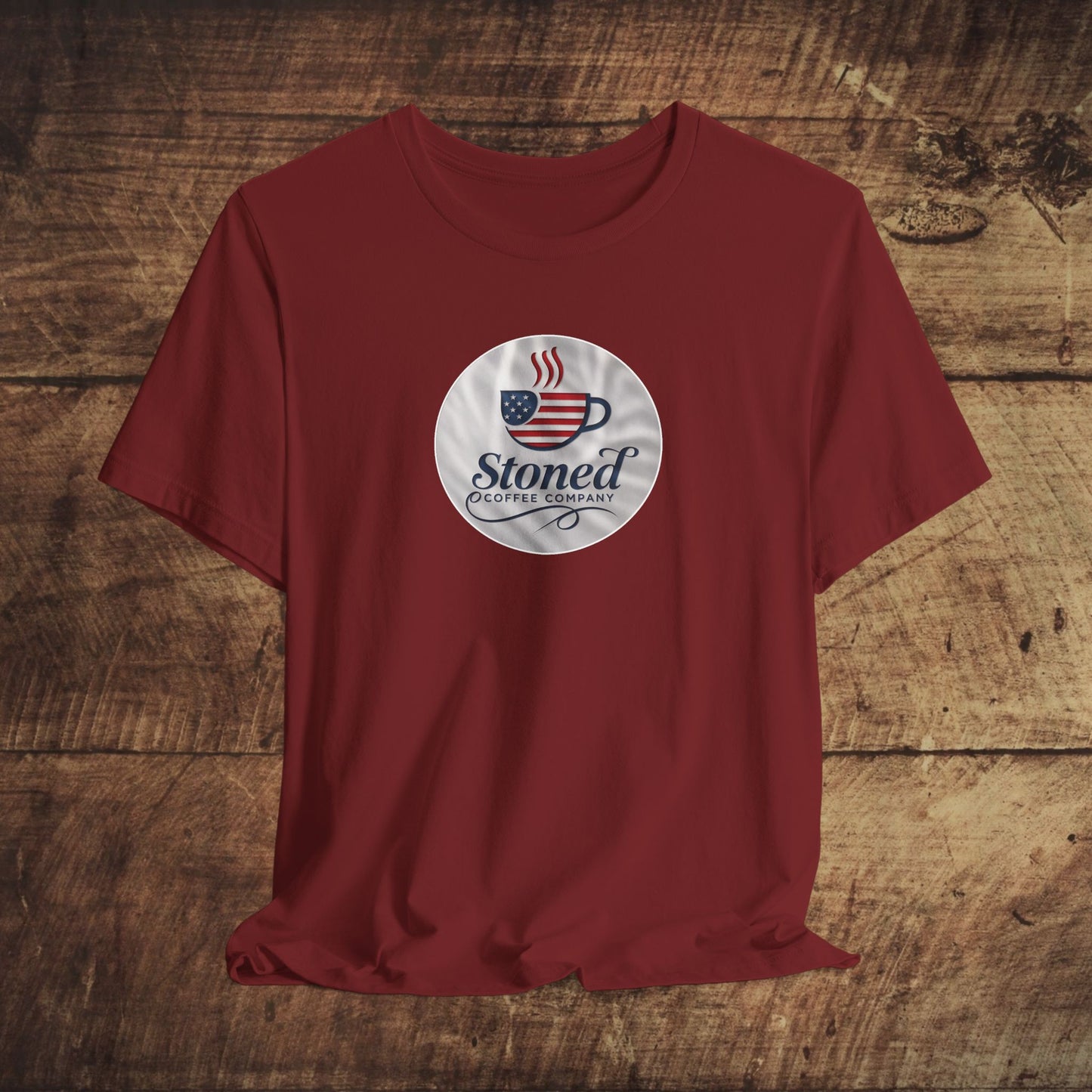 Stoned Coffee Unisex Tee - USA Flag Logo 1