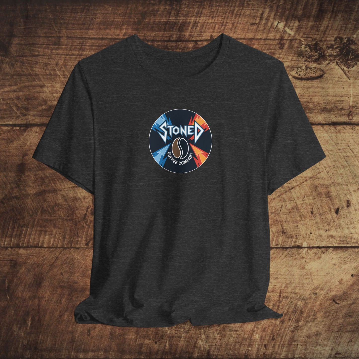 Stoned Coffee Company Heavy Metal Record Label Tee - Unisex Jersey