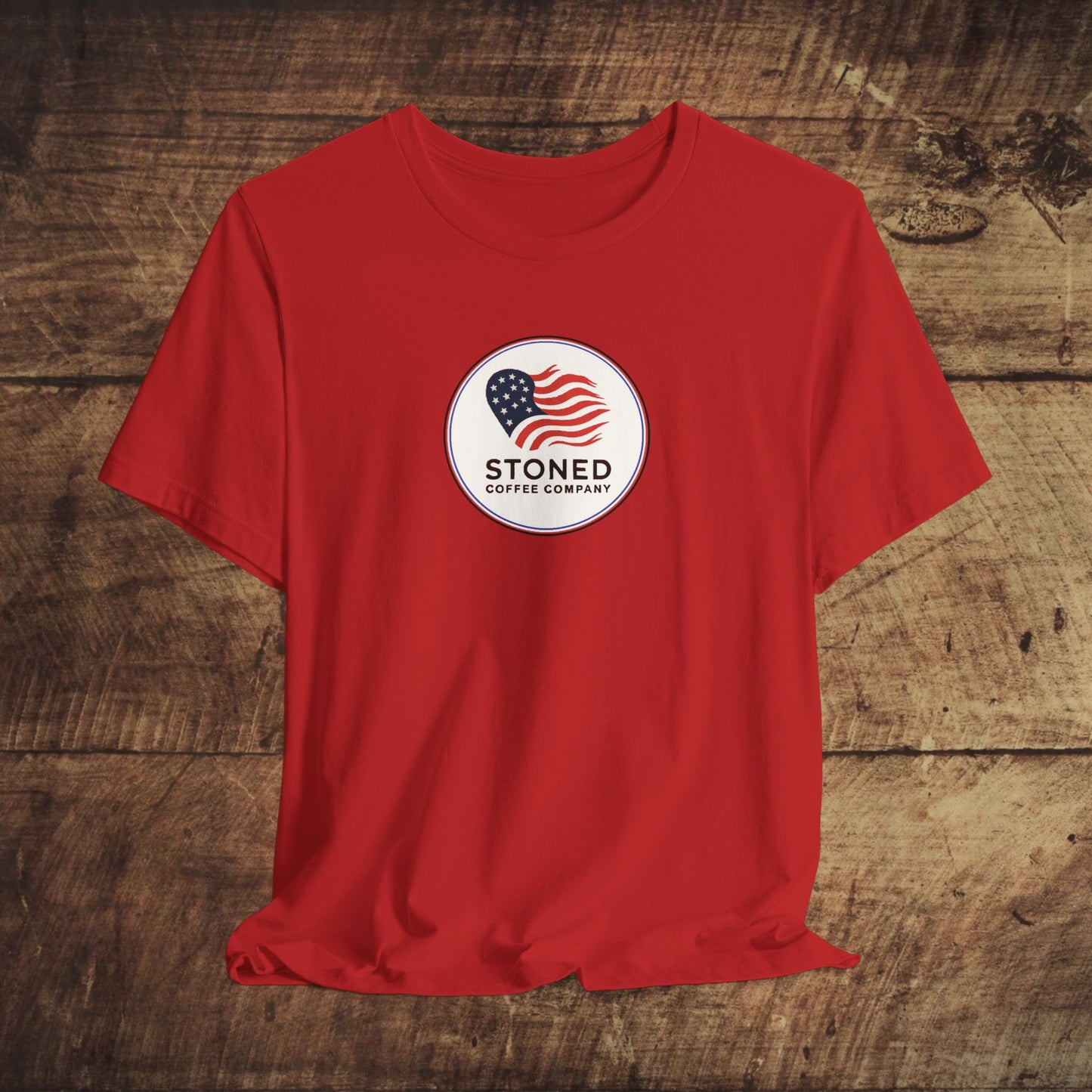 T-Shirt - Stoned Coffee Company USA Flag Logo 2