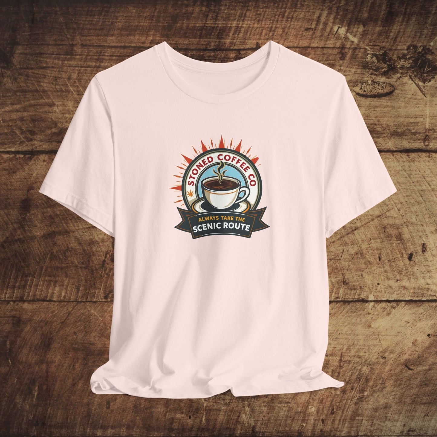 T-Shirt - Stoned Coffee Company, Always Take the Scenic Route