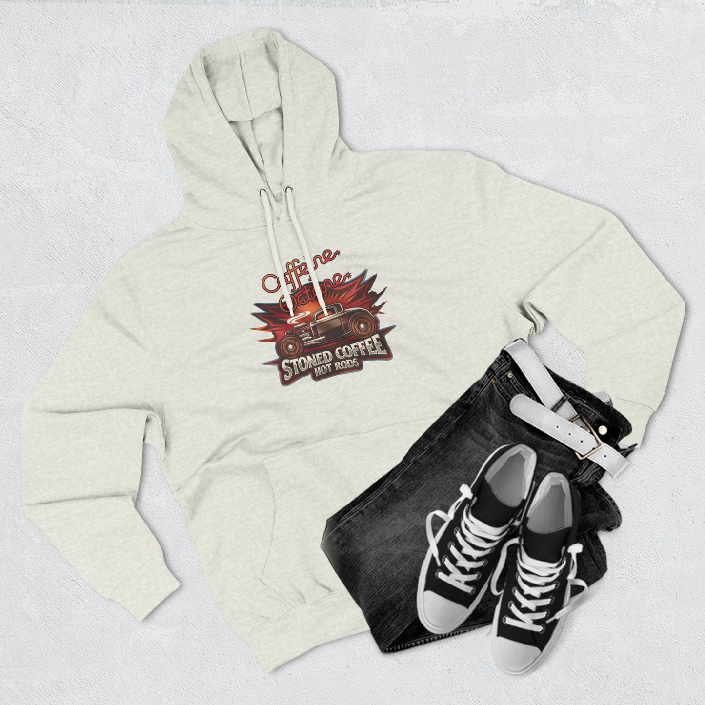 Fleece Hoodie - Stoned Coffee Co Hot Rods Caffeine + Octane