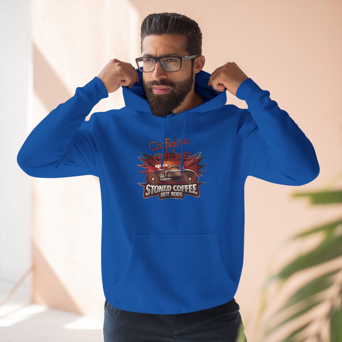 Fleece Hoodie - Stoned Coffee Co Hot Rods Caffeine + Octane