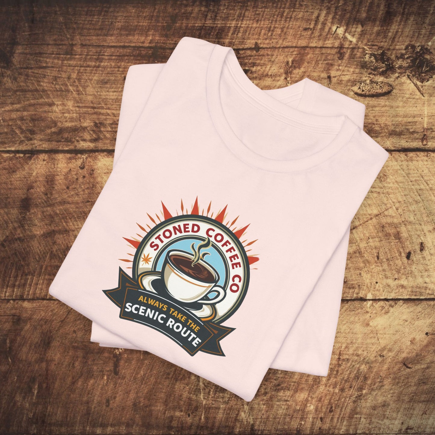 T-Shirt - Stoned Coffee Company, Always Take the Scenic Route