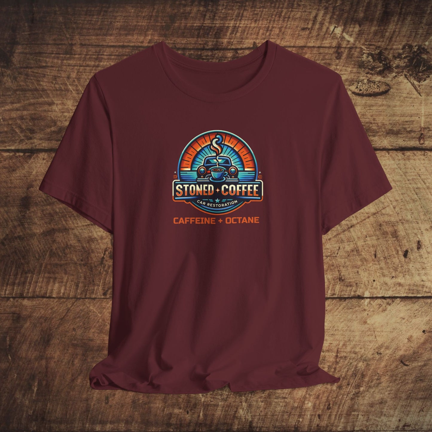 Stoned Coffee Car Restoration Tee Caffeine + Octane