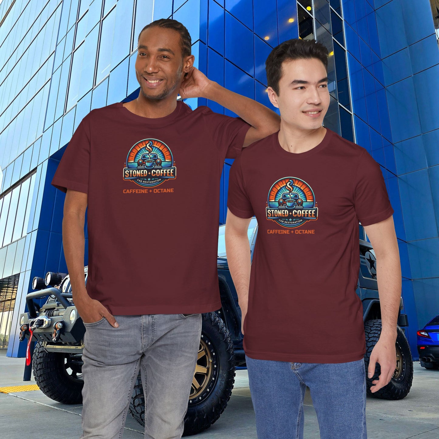 Stoned Coffee Car Restoration Tee Caffeine + Octane