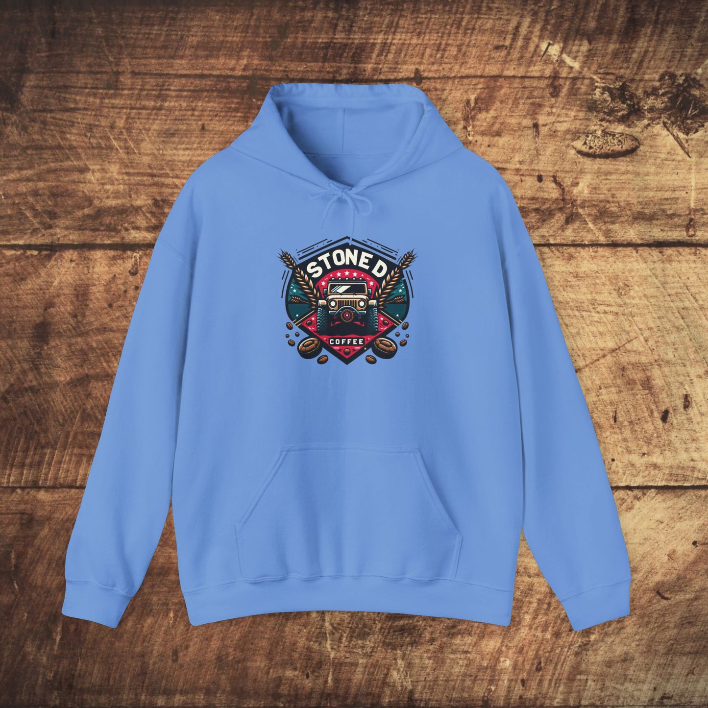 Hooded Sweatshirt - Stoned Coffee Company Jeeper Logo