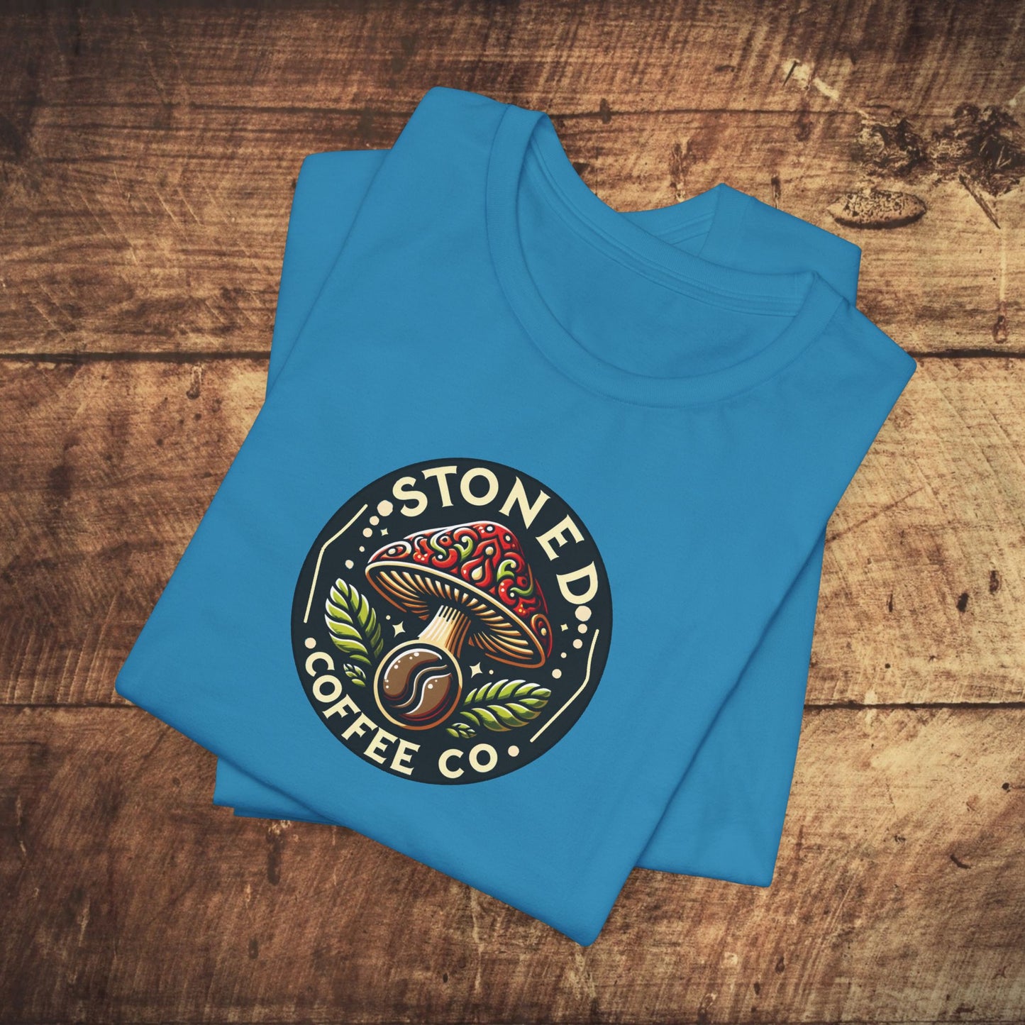 T-Shirt Stoned Coffee Company Mushroom Logo Unisex Jersey Short Sleeve Tee