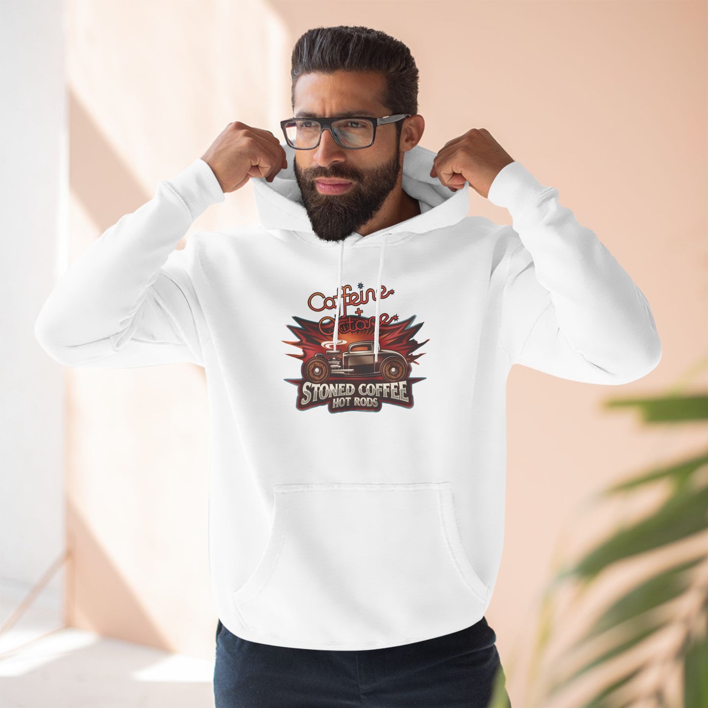Fleece Hoodie - Stoned Coffee Co Hot Rods Caffeine + Octane