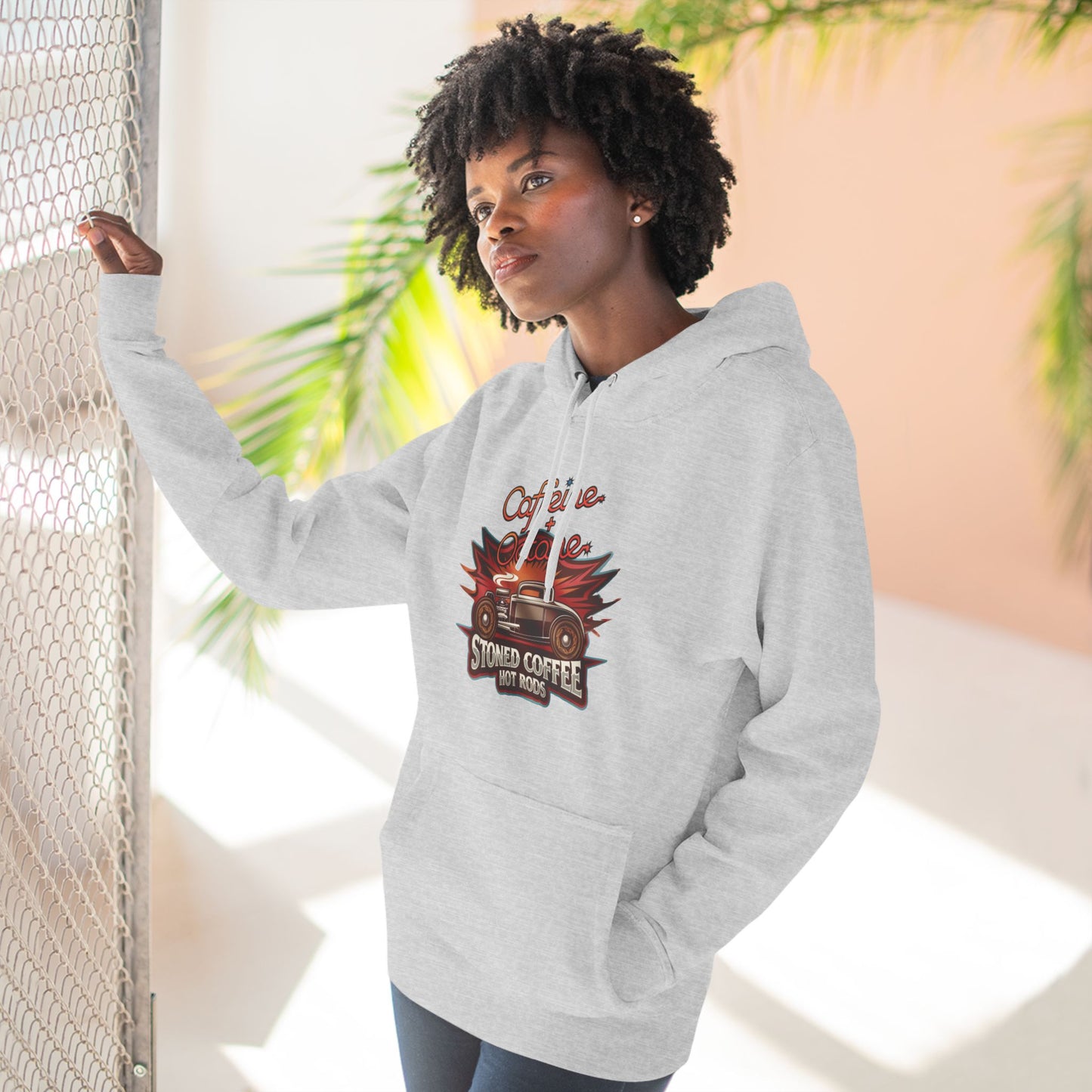 Fleece Hoodie - Stoned Coffee Co Hot Rods Caffeine + Octane
