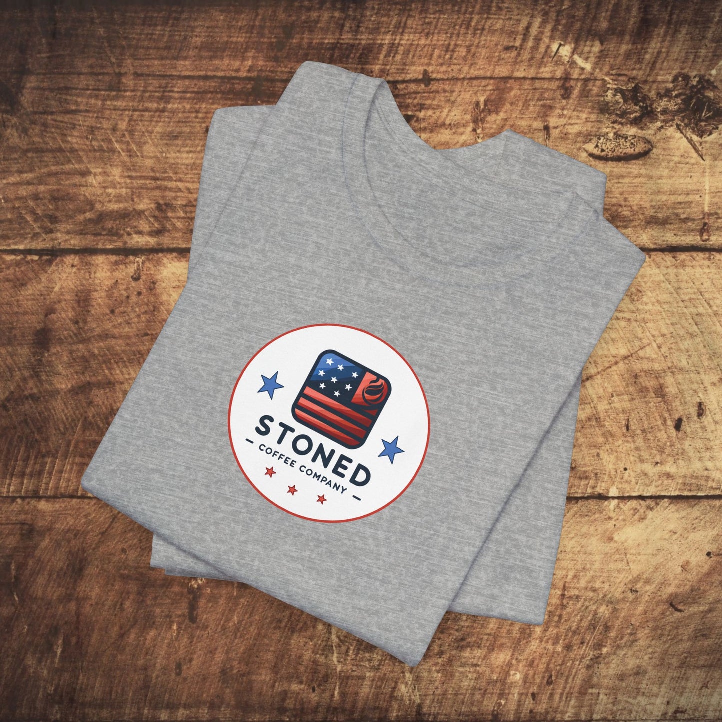 Stoned Coffee Company Unisex Tee - USA Flag Logo 3