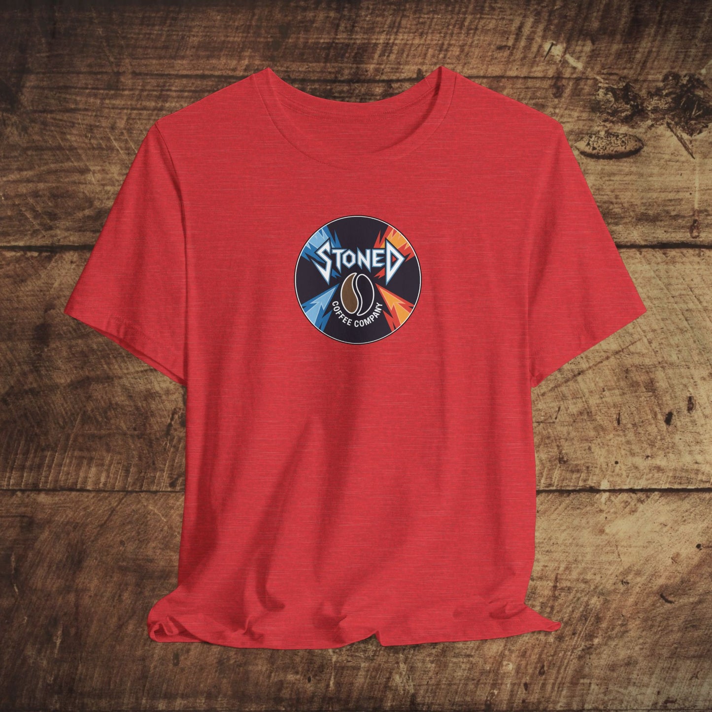 Stoned Coffee Company Heavy Metal Record Label Tee - Unisex Jersey