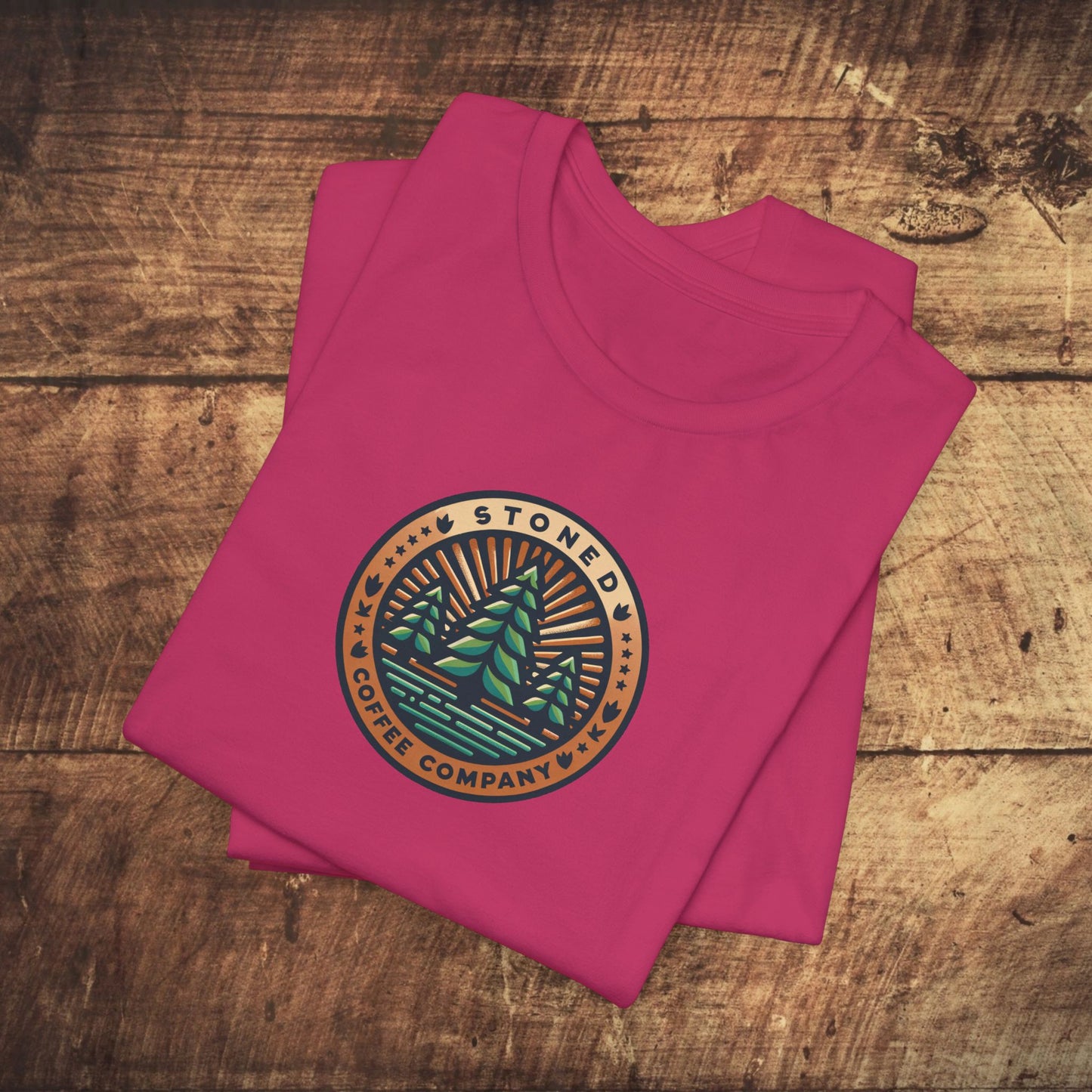 T-Shirt Stoned Coffee Company Pine Tree's Logo