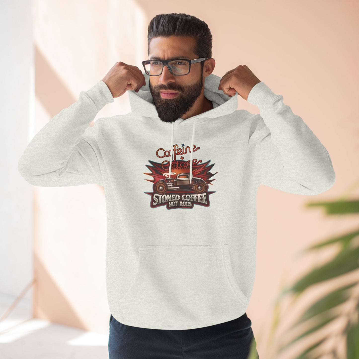 Fleece Hoodie - Stoned Coffee Co Hot Rods Caffeine + Octane