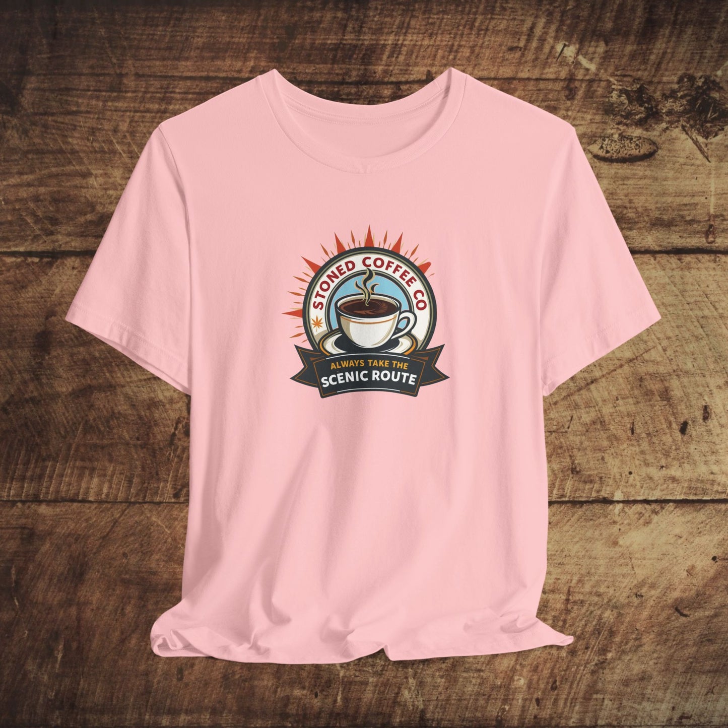 T-Shirt - Stoned Coffee Company, Always Take the Scenic Route